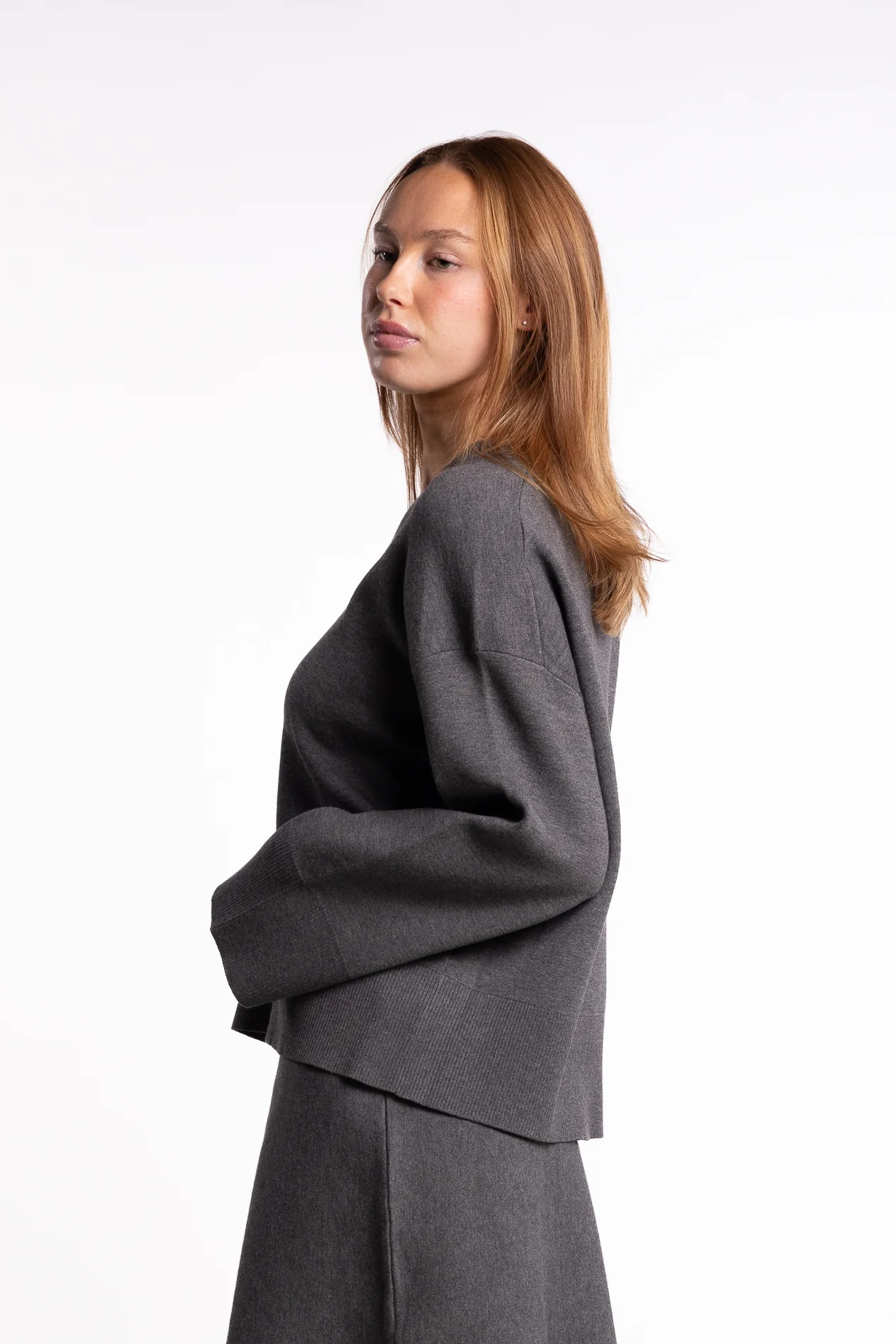 Salula v-neck 15825 - Dark grey - Image 2