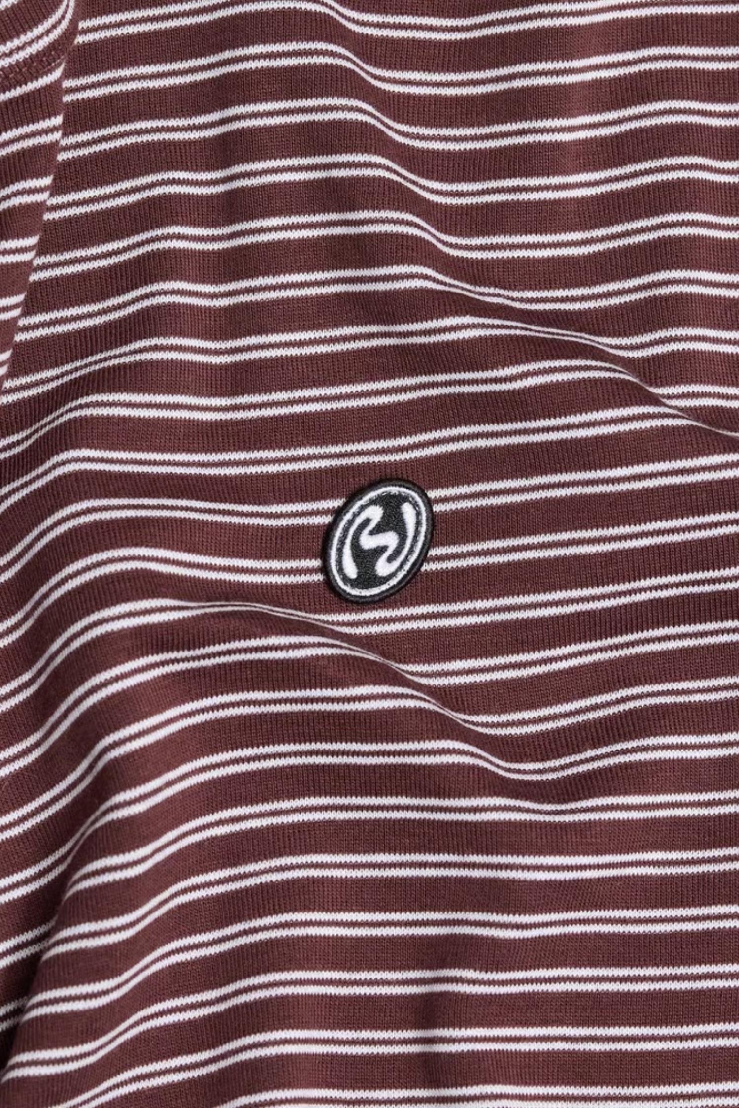 Street Stripe Long-Sleeve- Burgundy Stripe - Image 6