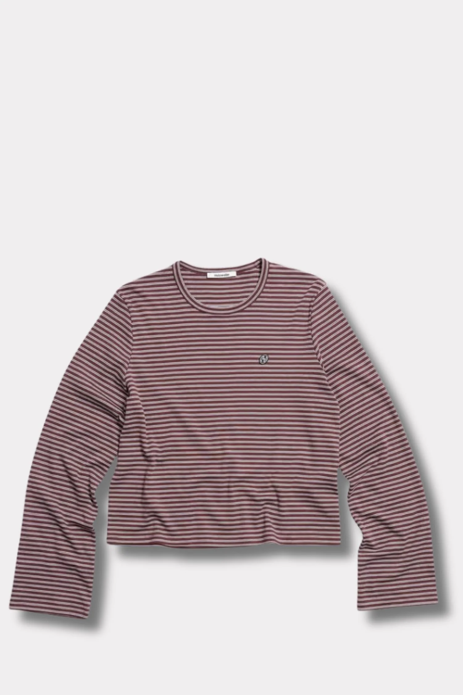 Street Stripe Long-Sleeve- Burgundy Stripe - Image 7