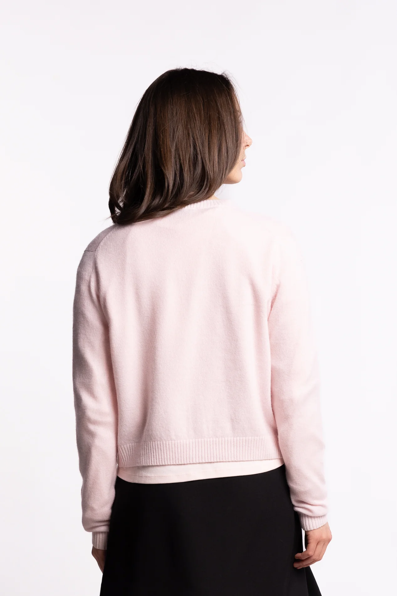 Slim Cashmere Cardigan- Lt. Pink - Image 8