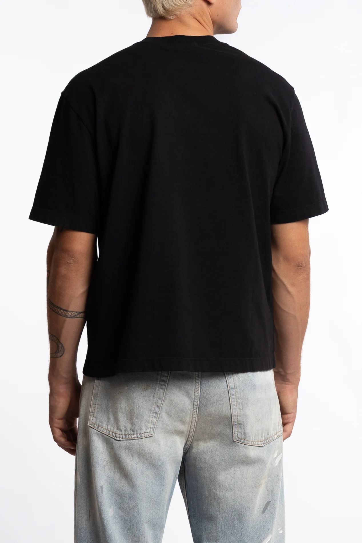 210025 Combed Organic Cotton Jersey Black - Image 3