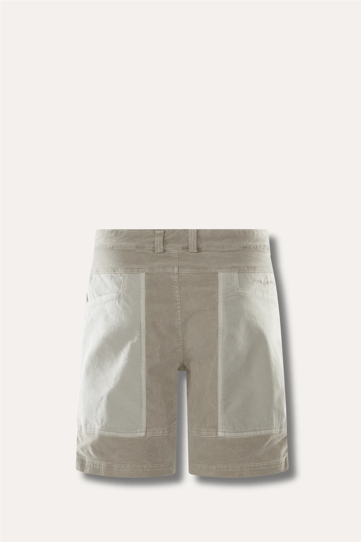 Blocked Corduroy Shorts Feather Gray - Image 2