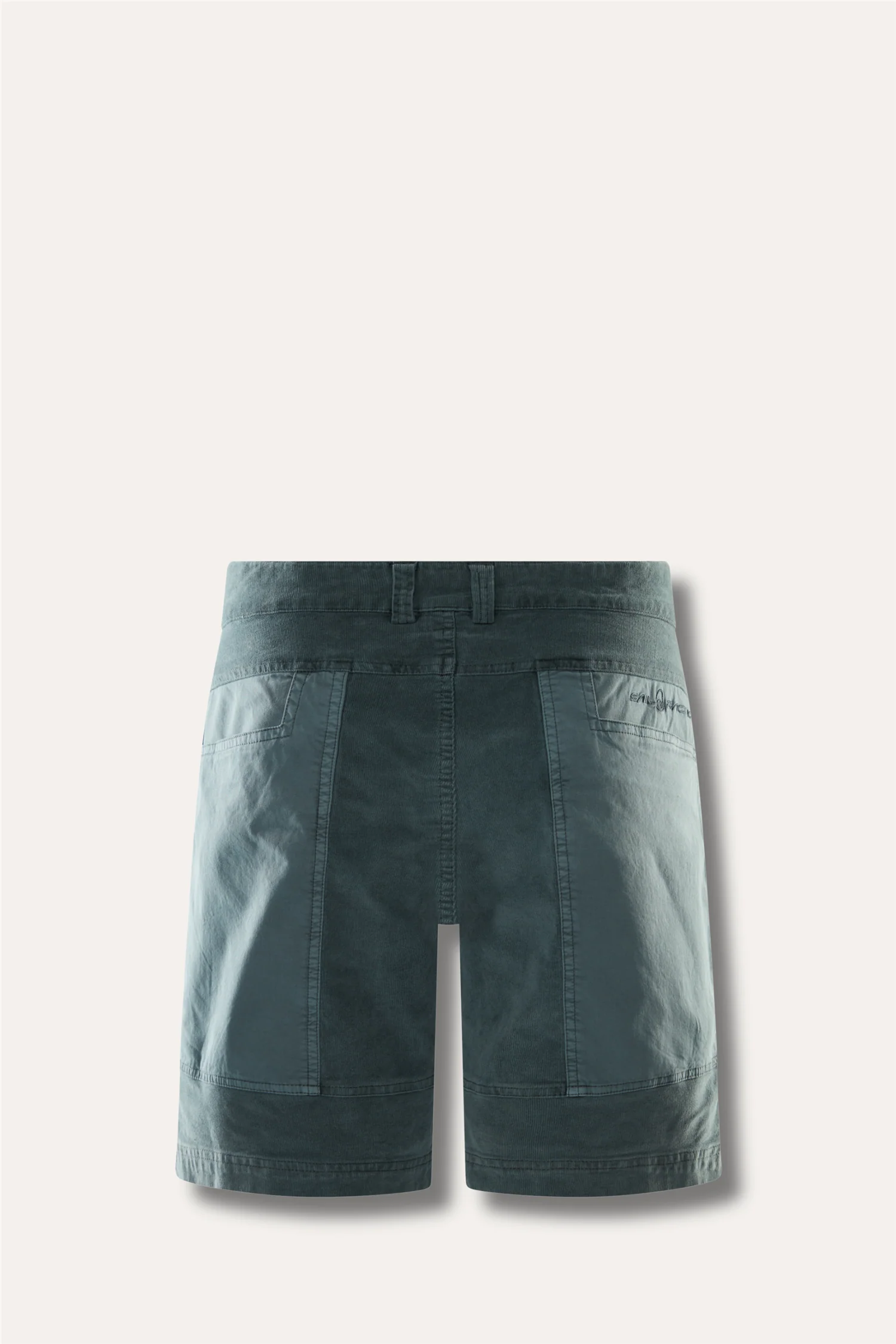 Blocked Corduroy Shorts Sea Blue - Image 2