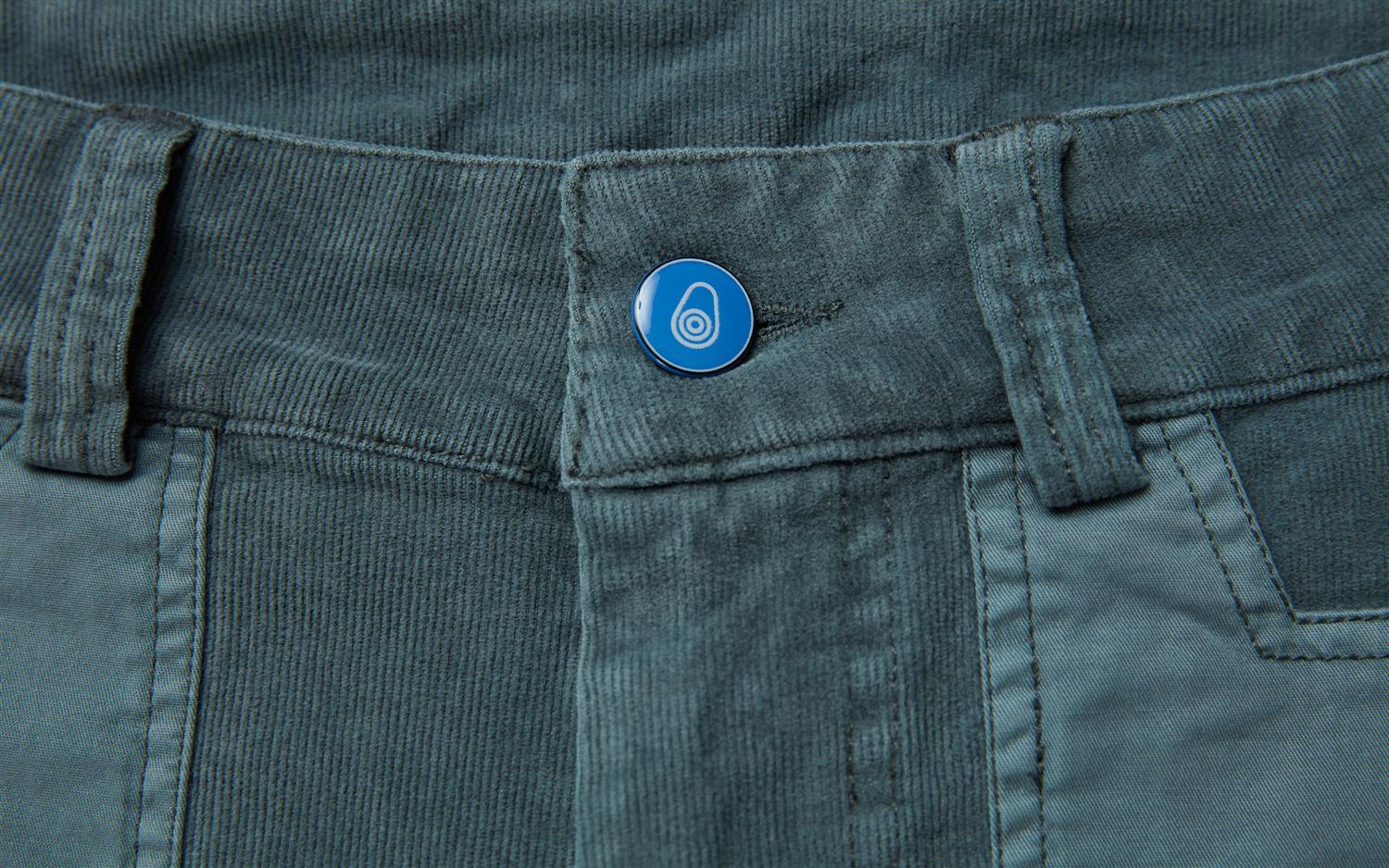 Blocked Corduroy Shorts Sea Blue - Image 3