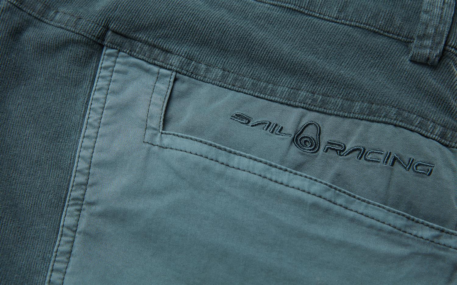 Blocked Corduroy Shorts Sea Blue - Image 4