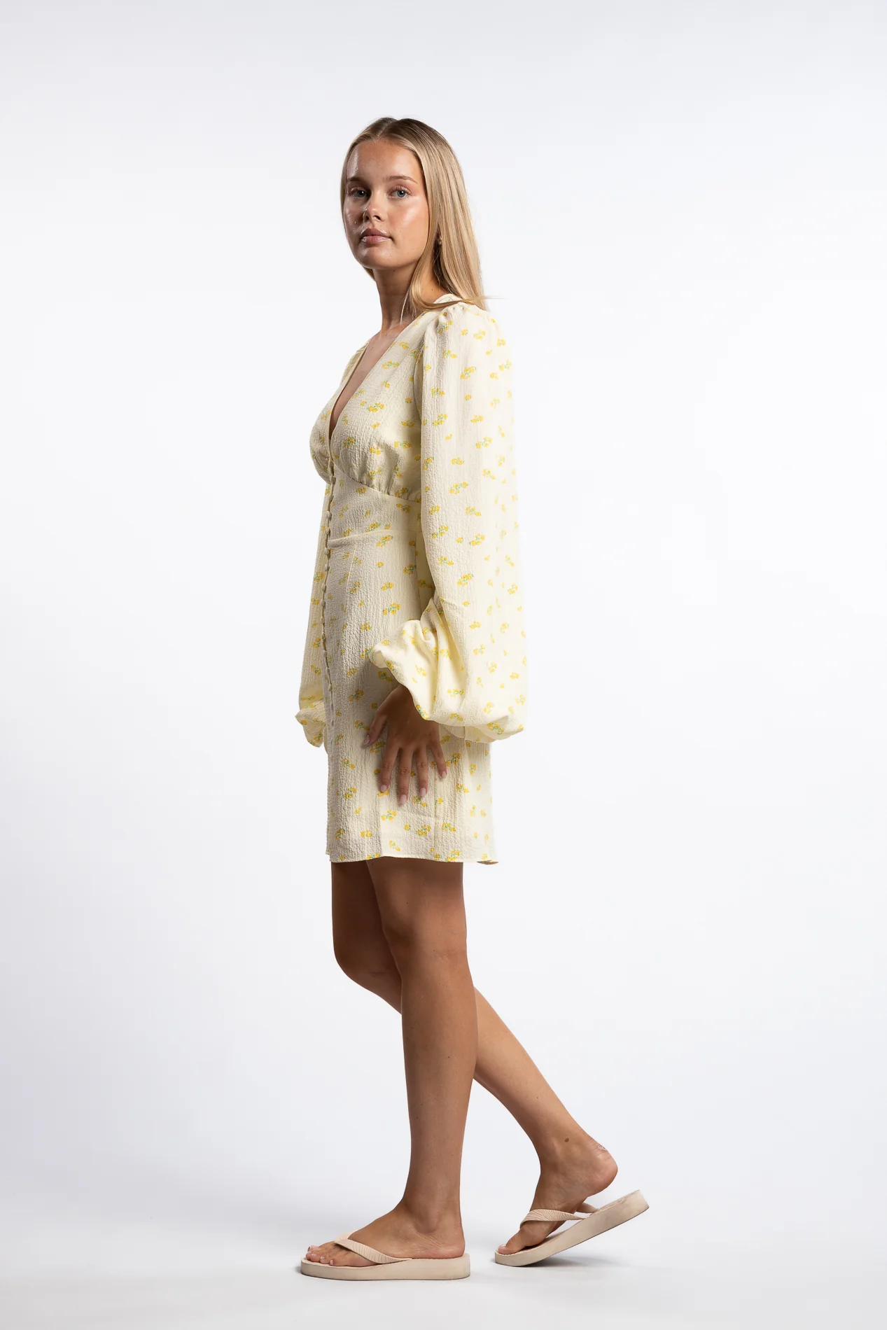 Florence dress- Pastel Yellow - Image 4