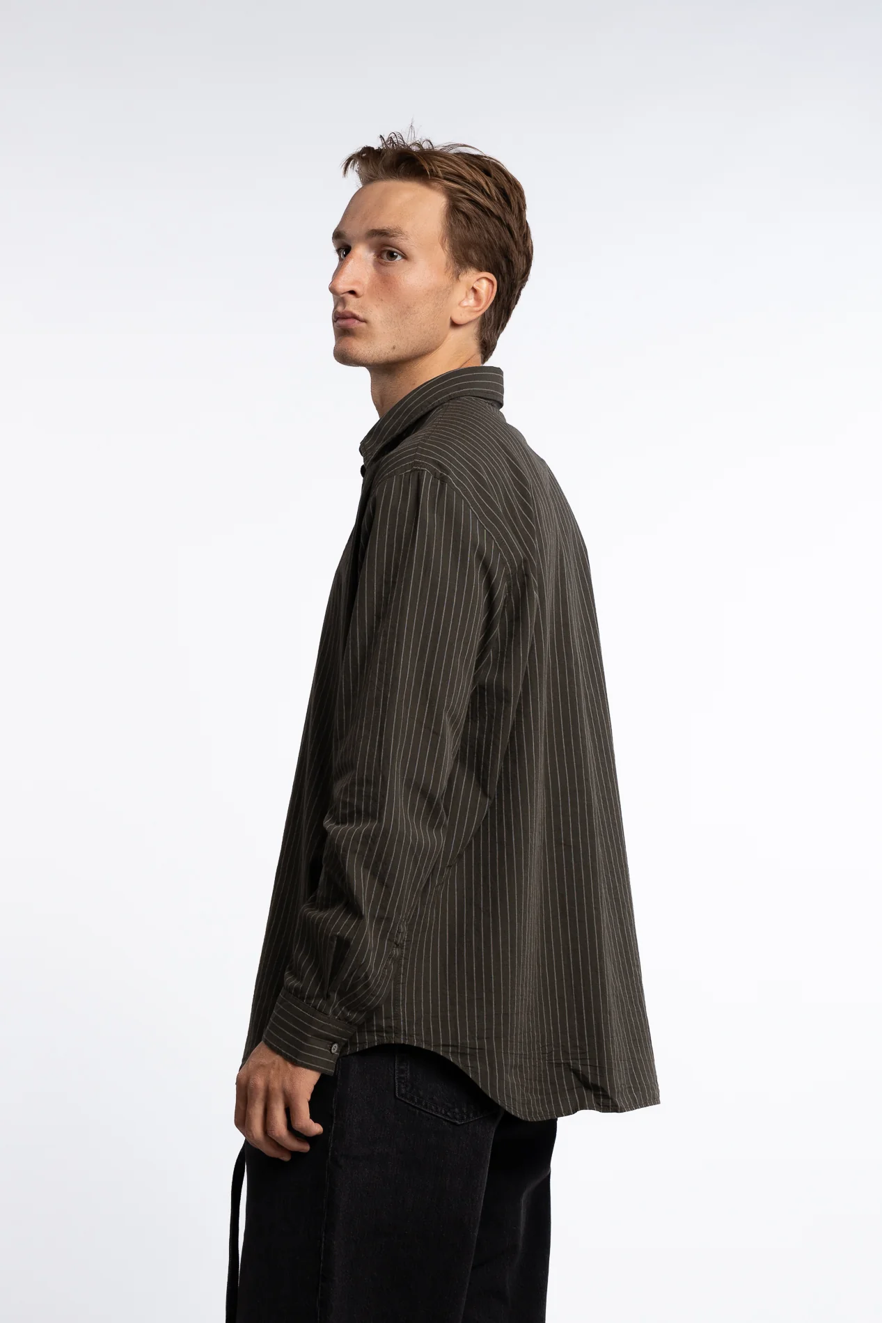 Button-Up Shirt Green Melange - Image 2