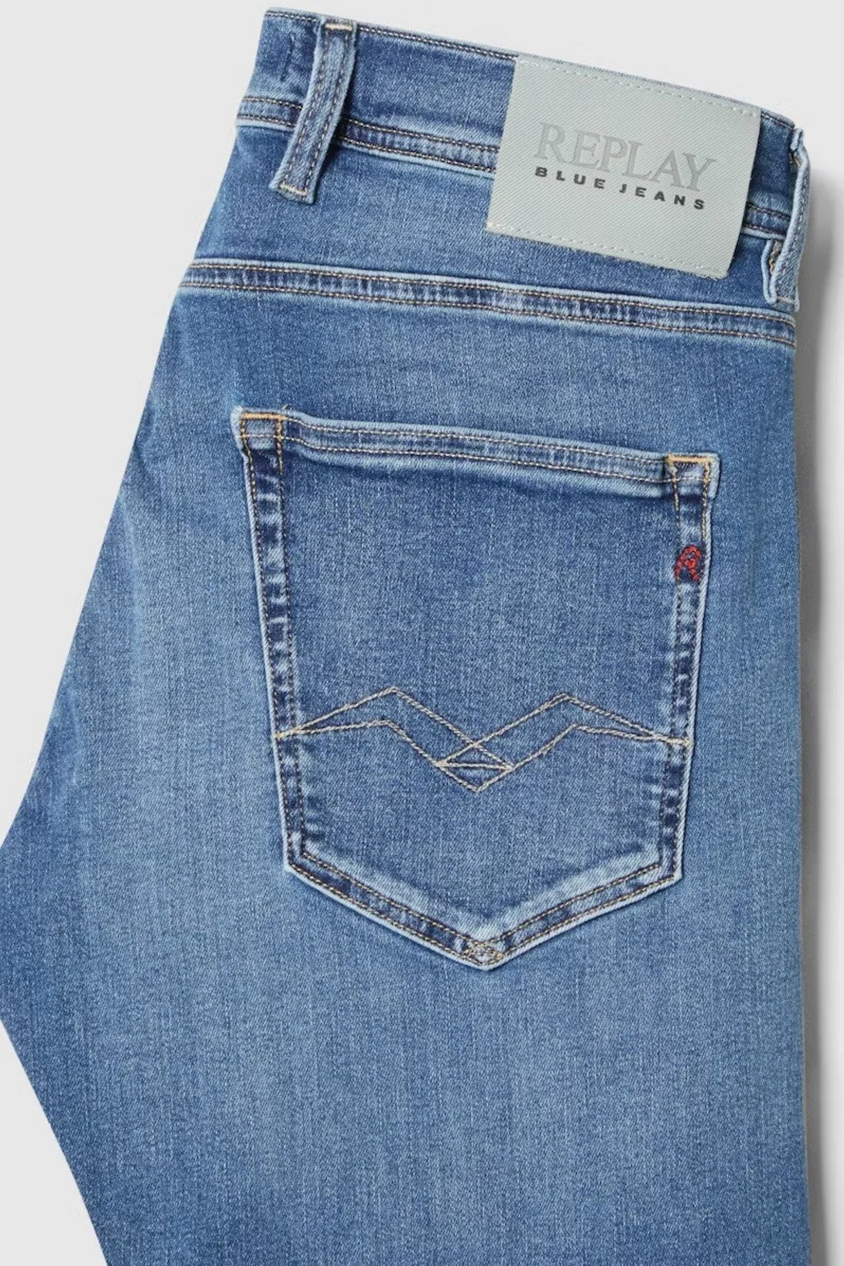 Replay Grover Straight Fit Hyperflex 990 Jeans Blue - Image 2
