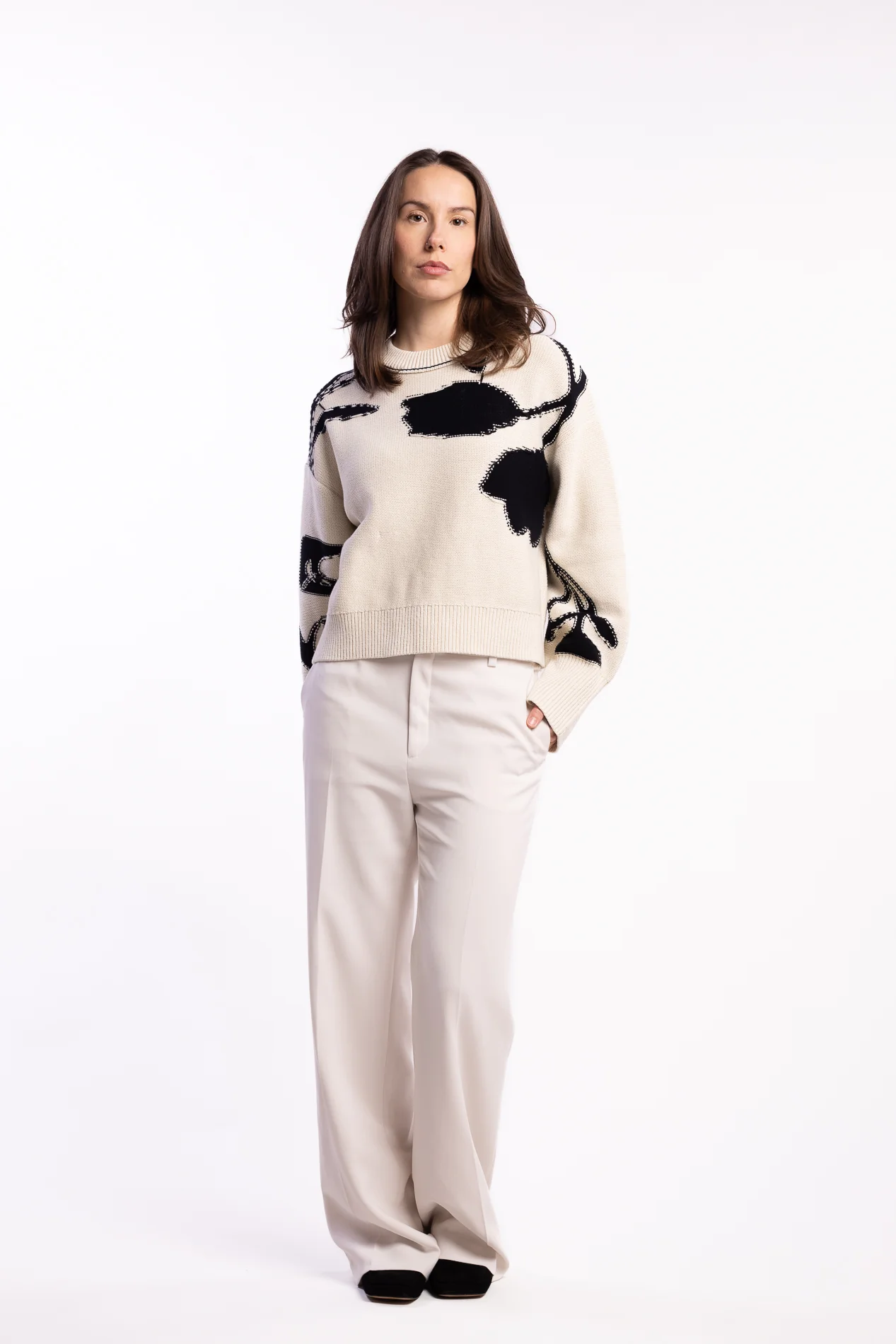 Salila Sweater 15529 - Cream Ashbloom - Image 5