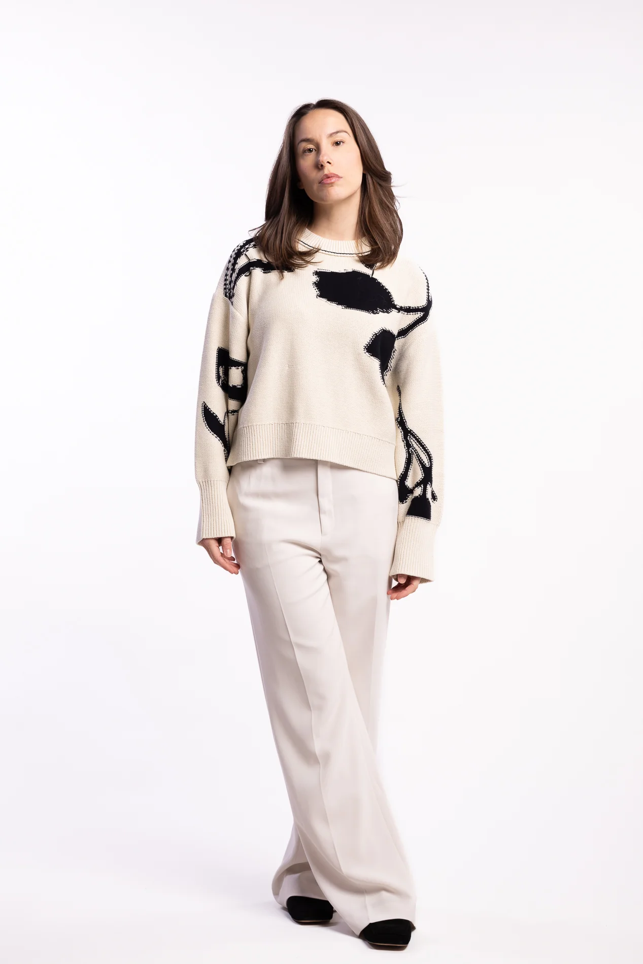 Salila Sweater 15529 - Cream Ashbloom - Image 6