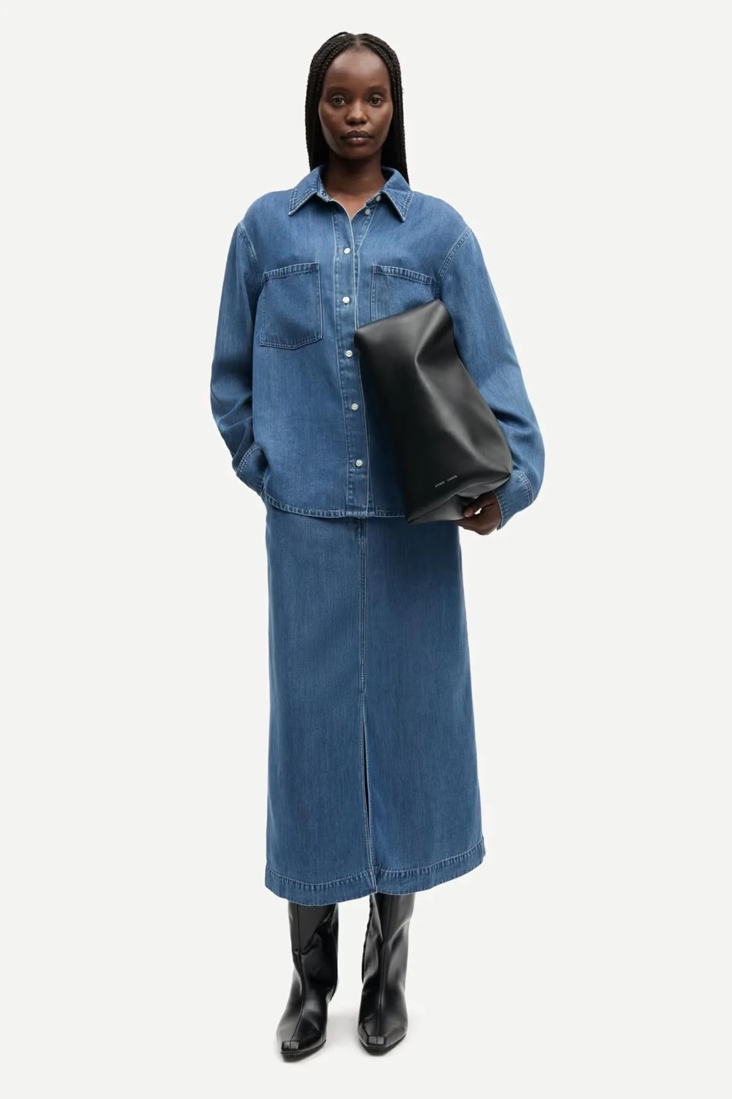 Satoves Skirt 15645 - Medium Denim Blue - Image 2