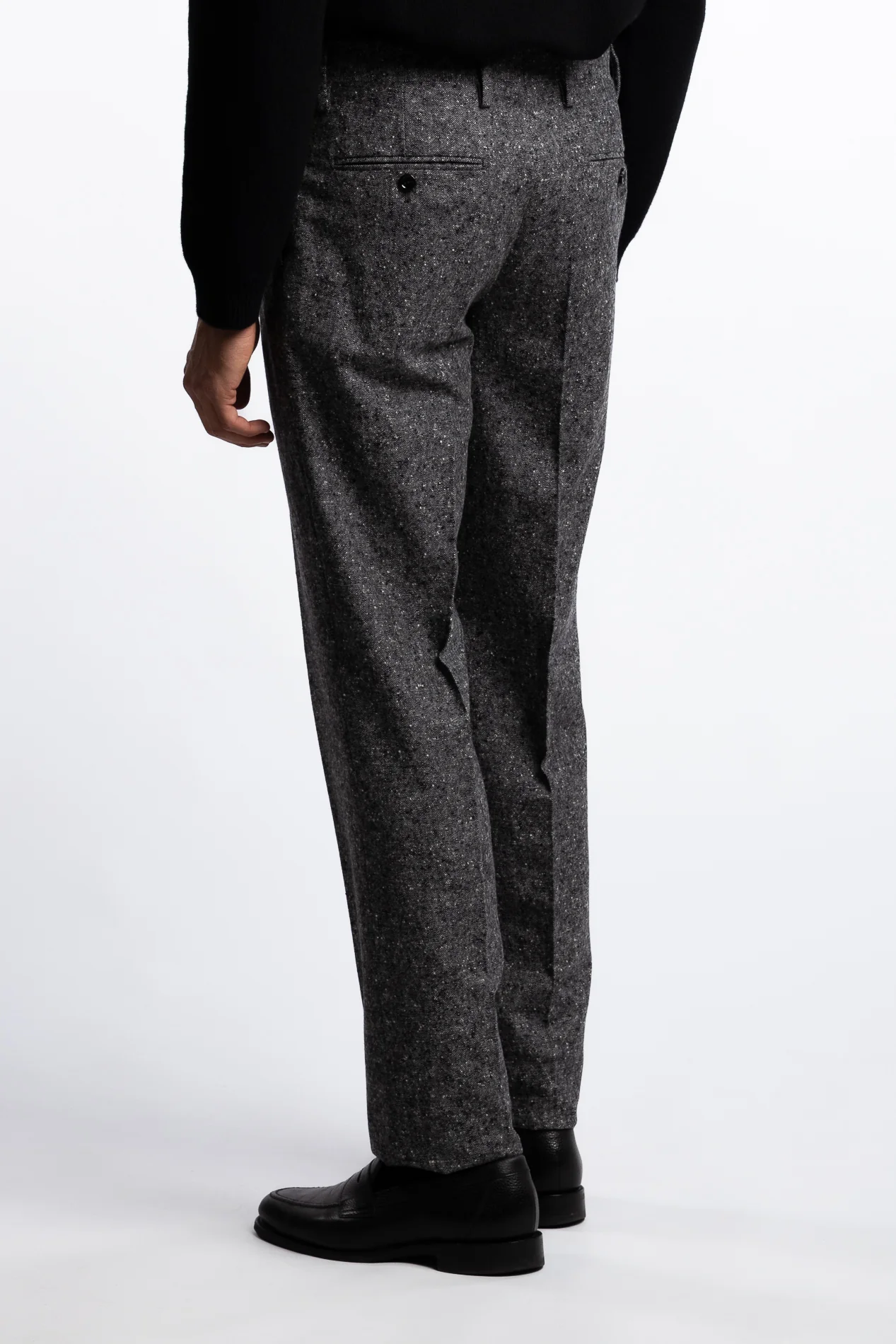Wool Regular Fit Trousers Dark Grey - Image 2
