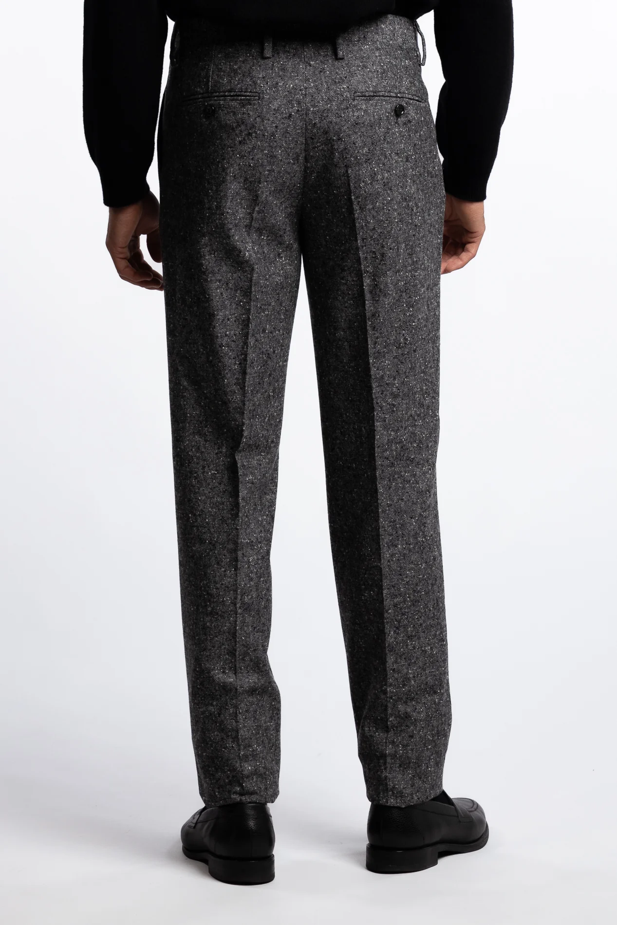 Wool Regular Fit Trousers Dark Grey - Image 3