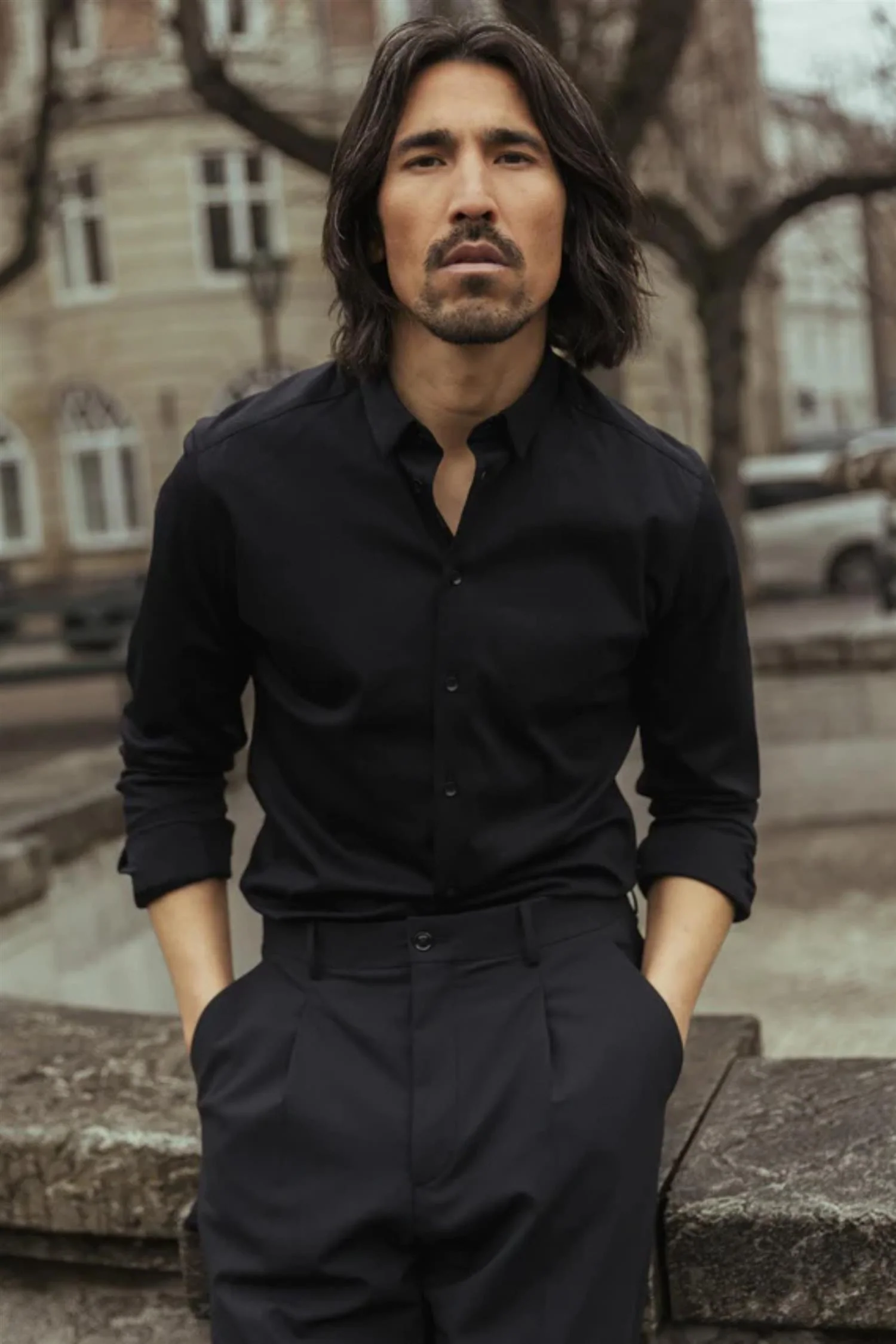 Marco Jersey Shirt Black - Image 4