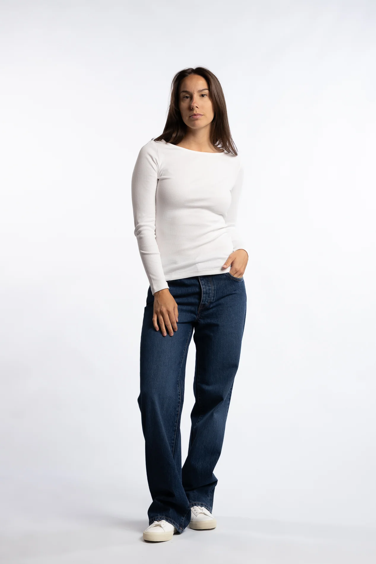 Petronella Rib Boatneck- Off-White - Image 5