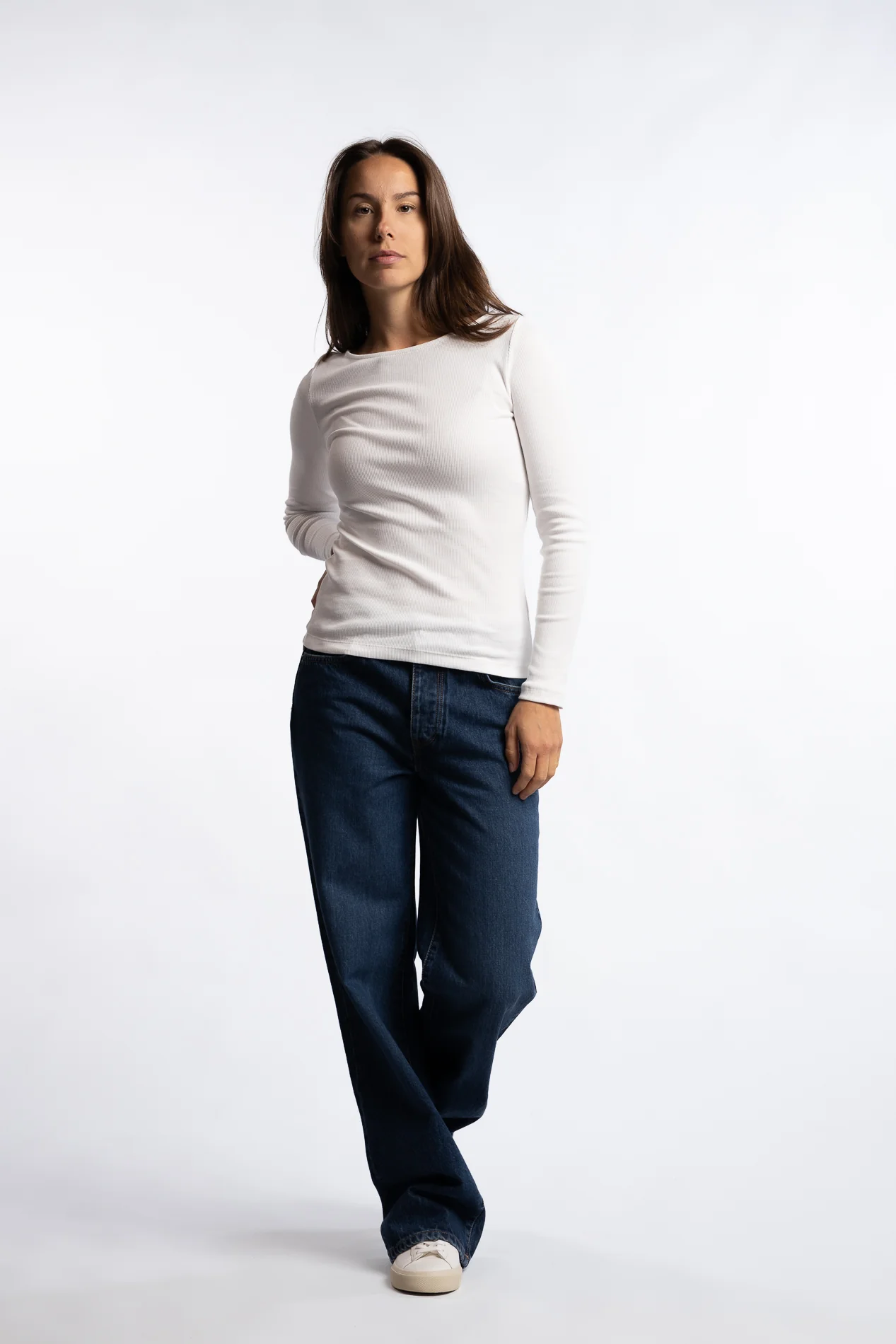 Petronella Rib Boatneck- Off-White - Image 6