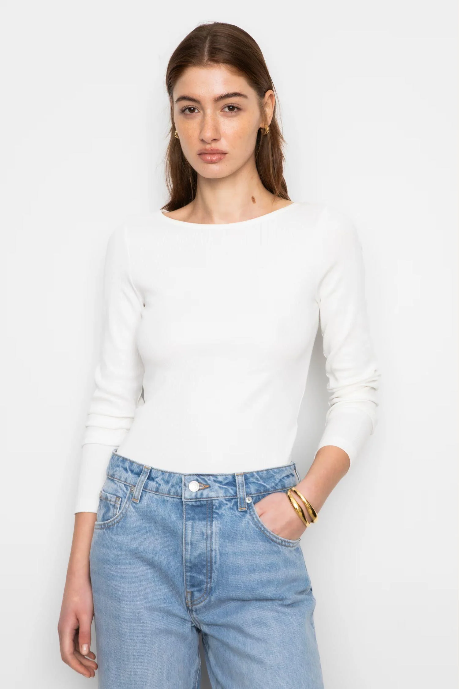 Petronella Rib Boatneck- Off-White - Image 8