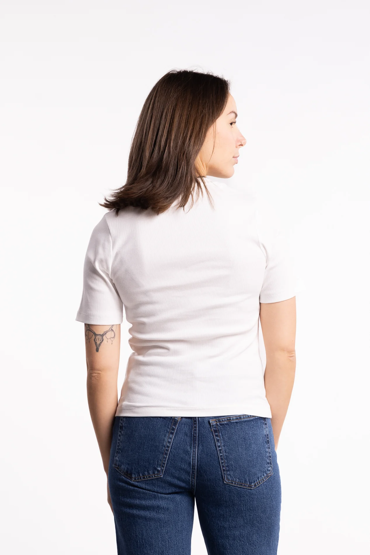 Pippa Rib Tee- Off-White - Image 3