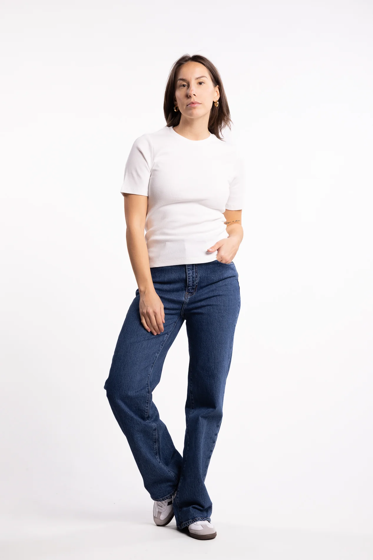 Pippa Rib Tee- Off-White - Image 4