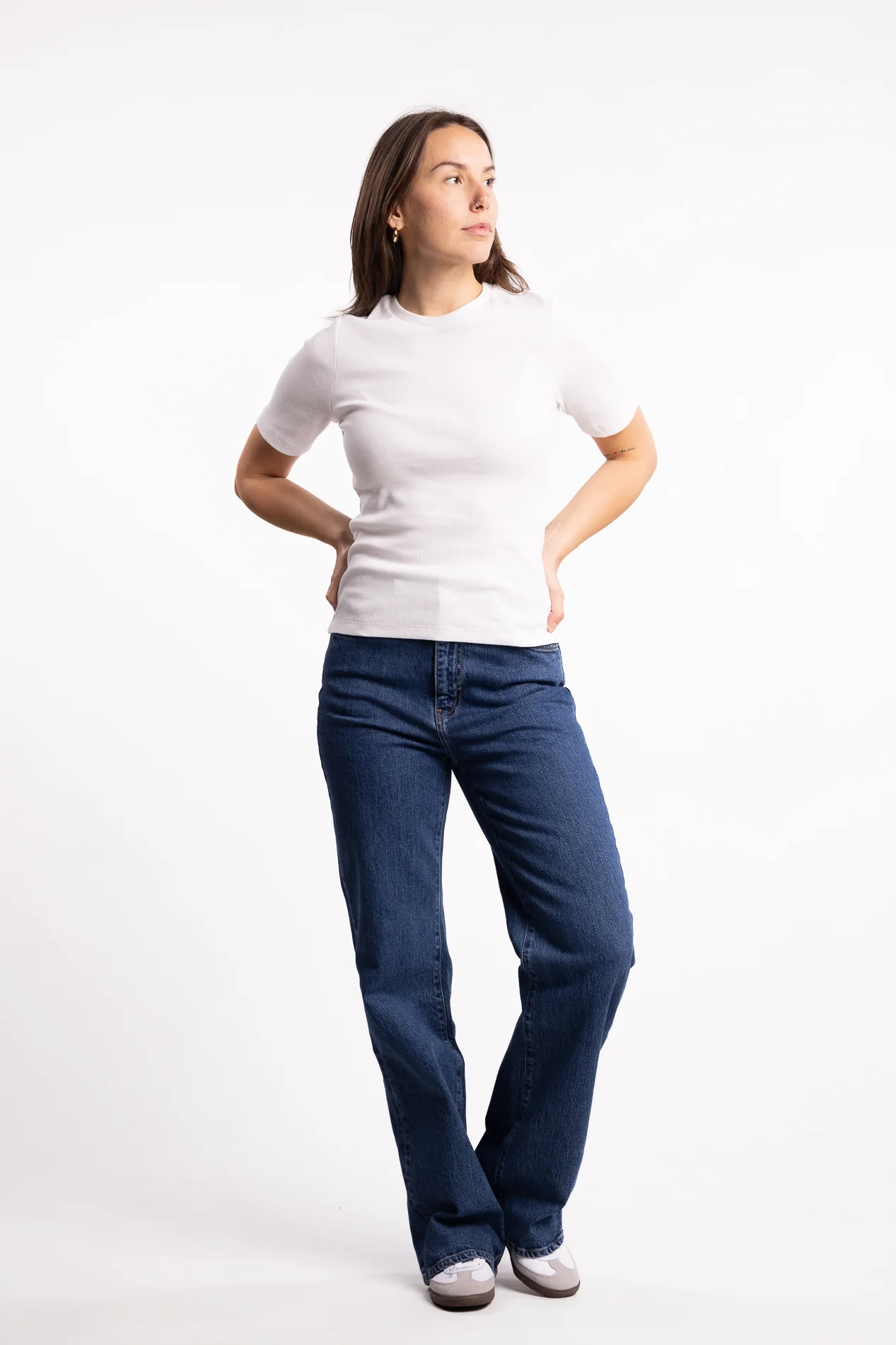 Pippa Rib Tee- Off-White - Image 5