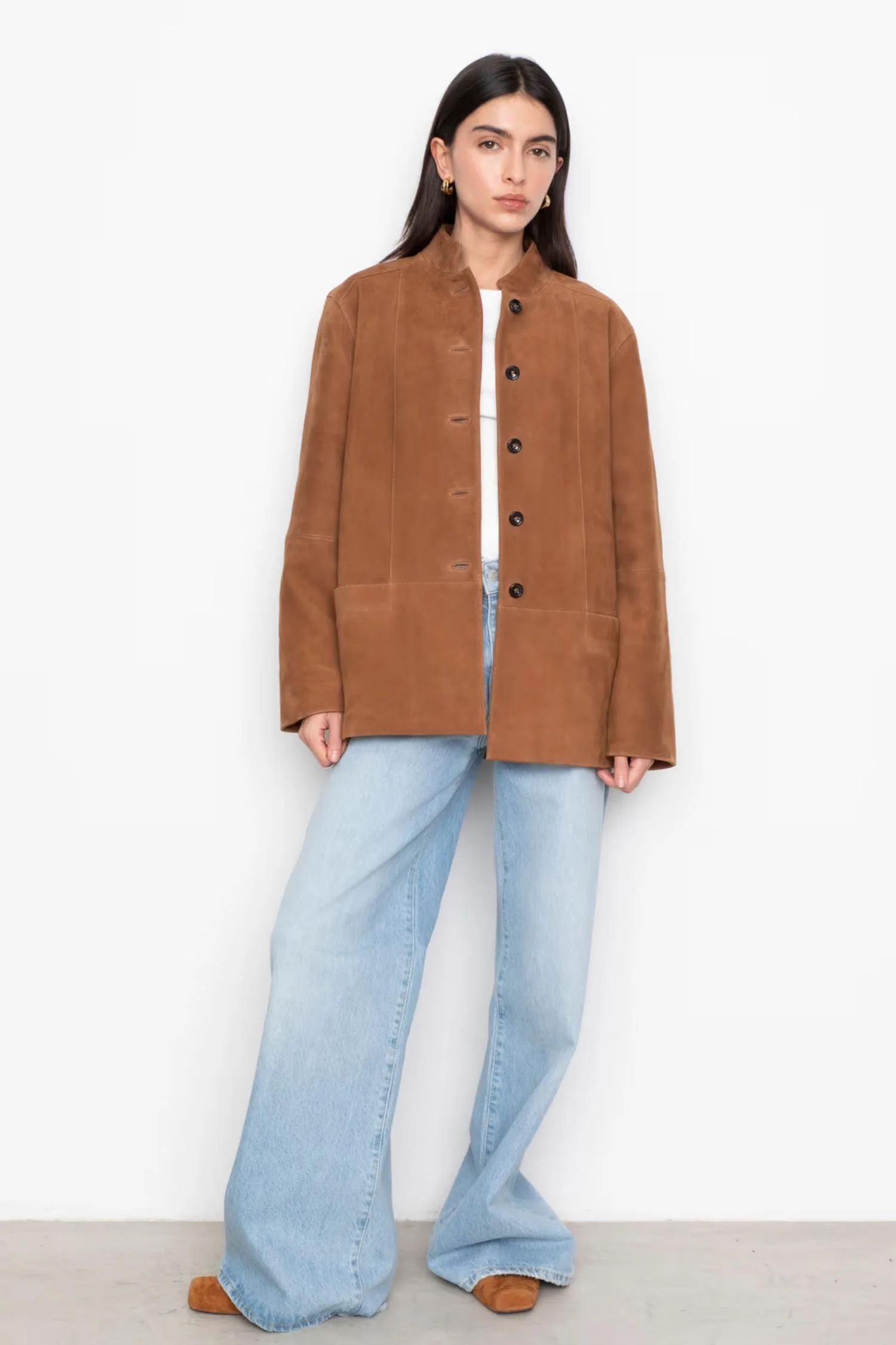 Lauren Leather Jacket - 1043 Camel suede - Image 2