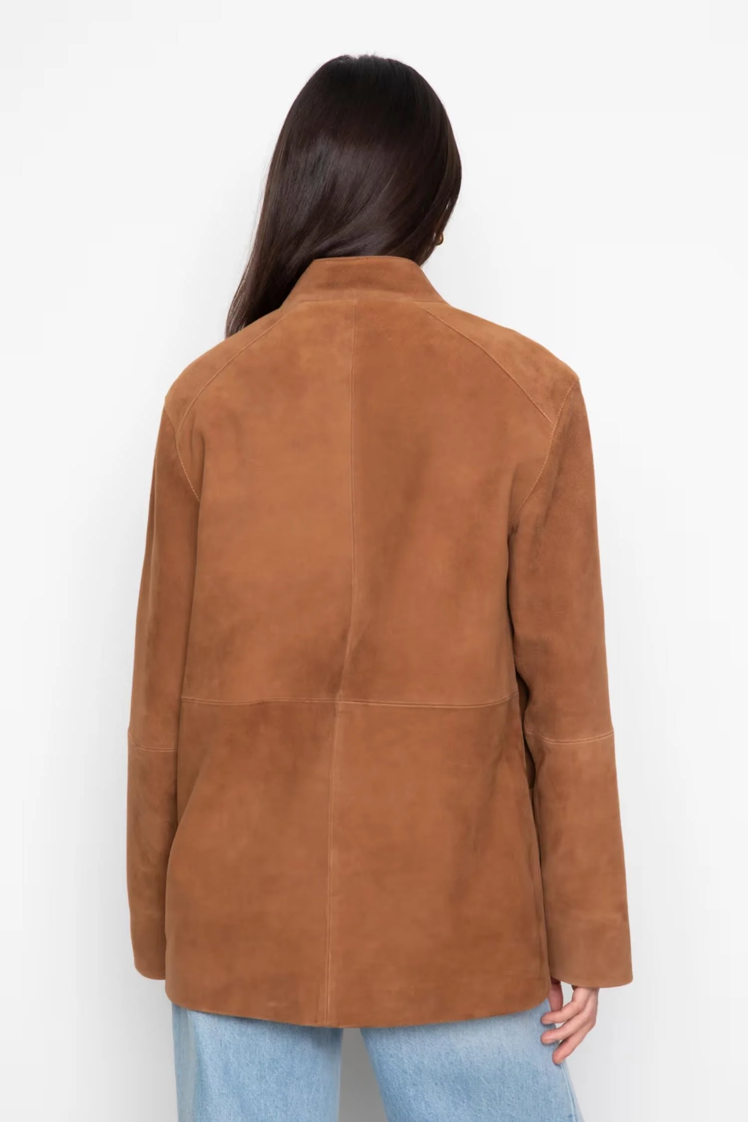 Lauren Leather Jacket - 1043 Camel suede - Image 4