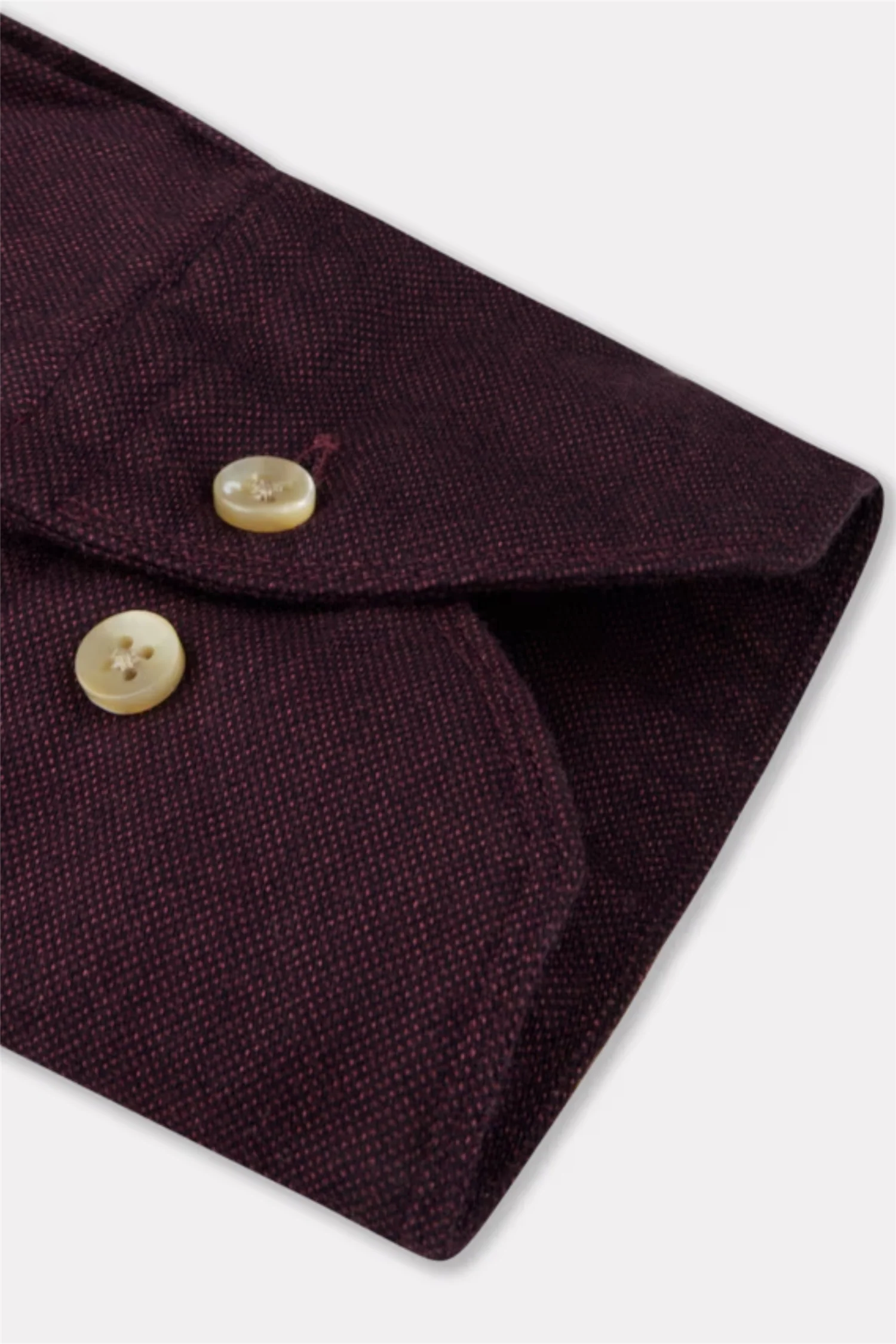 Slimline Oxford Shirt Dark Red - Image 3
