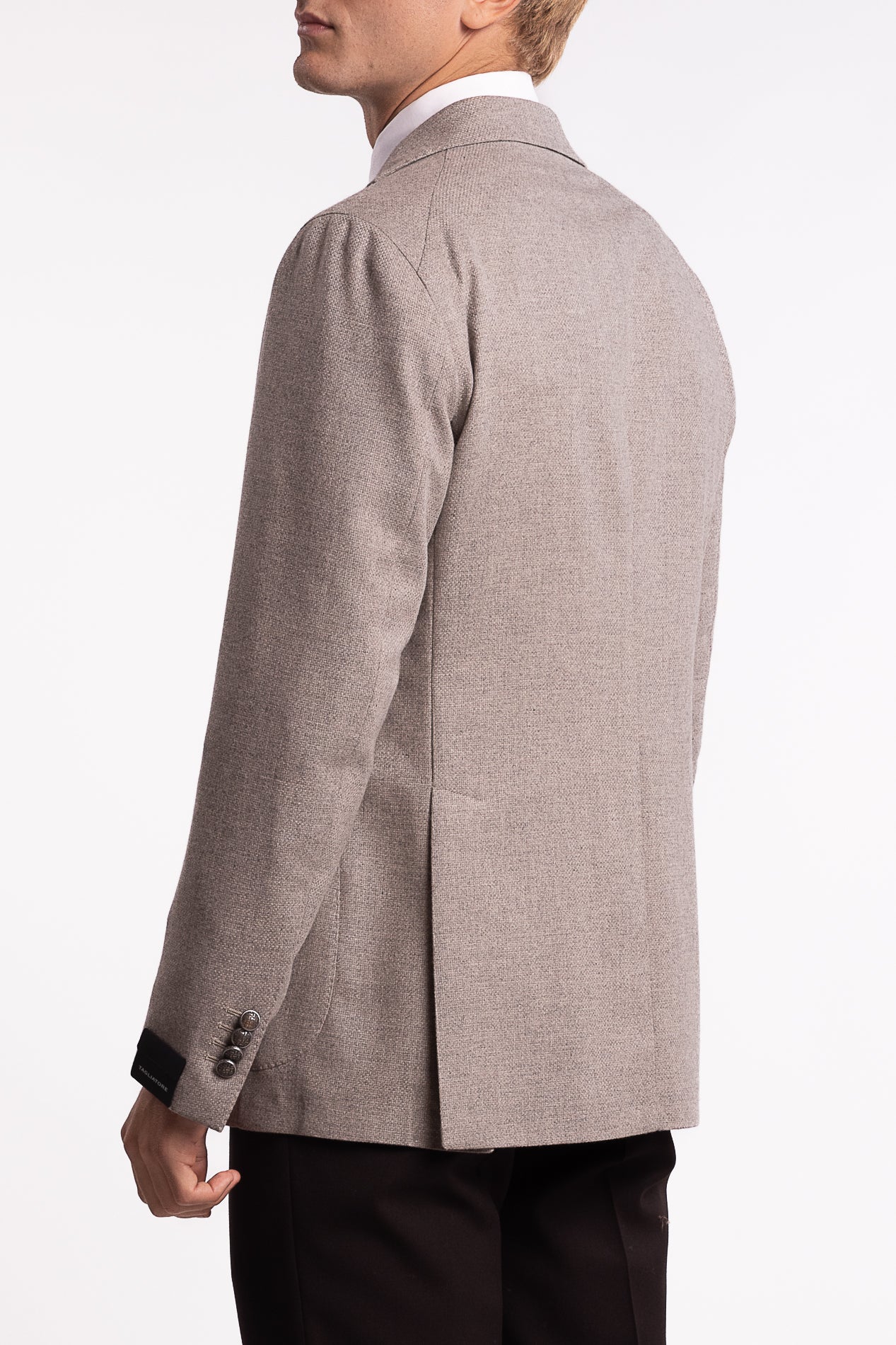 Virgin Wool/Cashmere Slim Fit Blazer Grey - Image 2