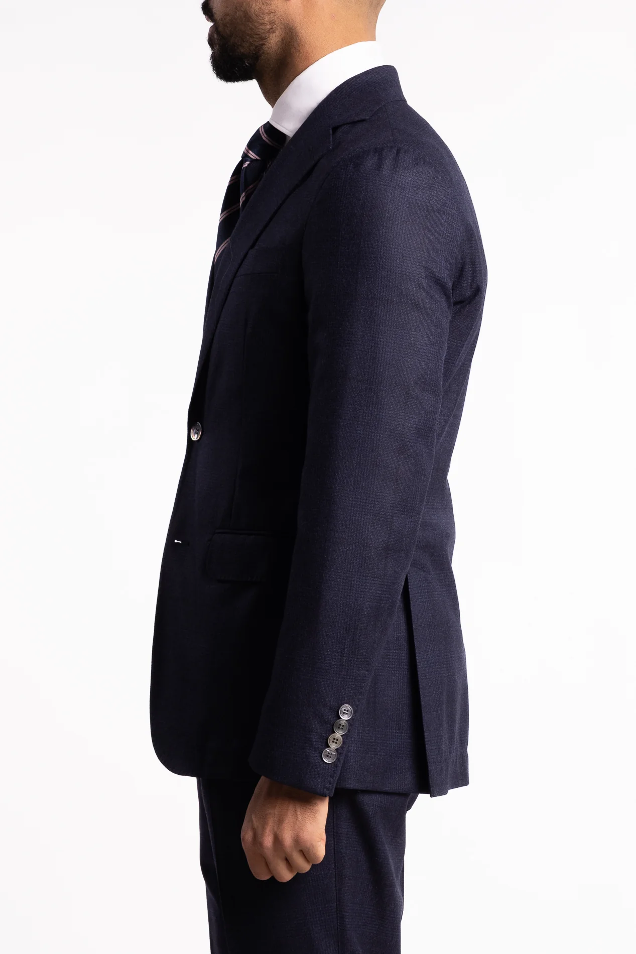 New Sienna Slim Fit Flannel Blazer Navy Check - Image 2