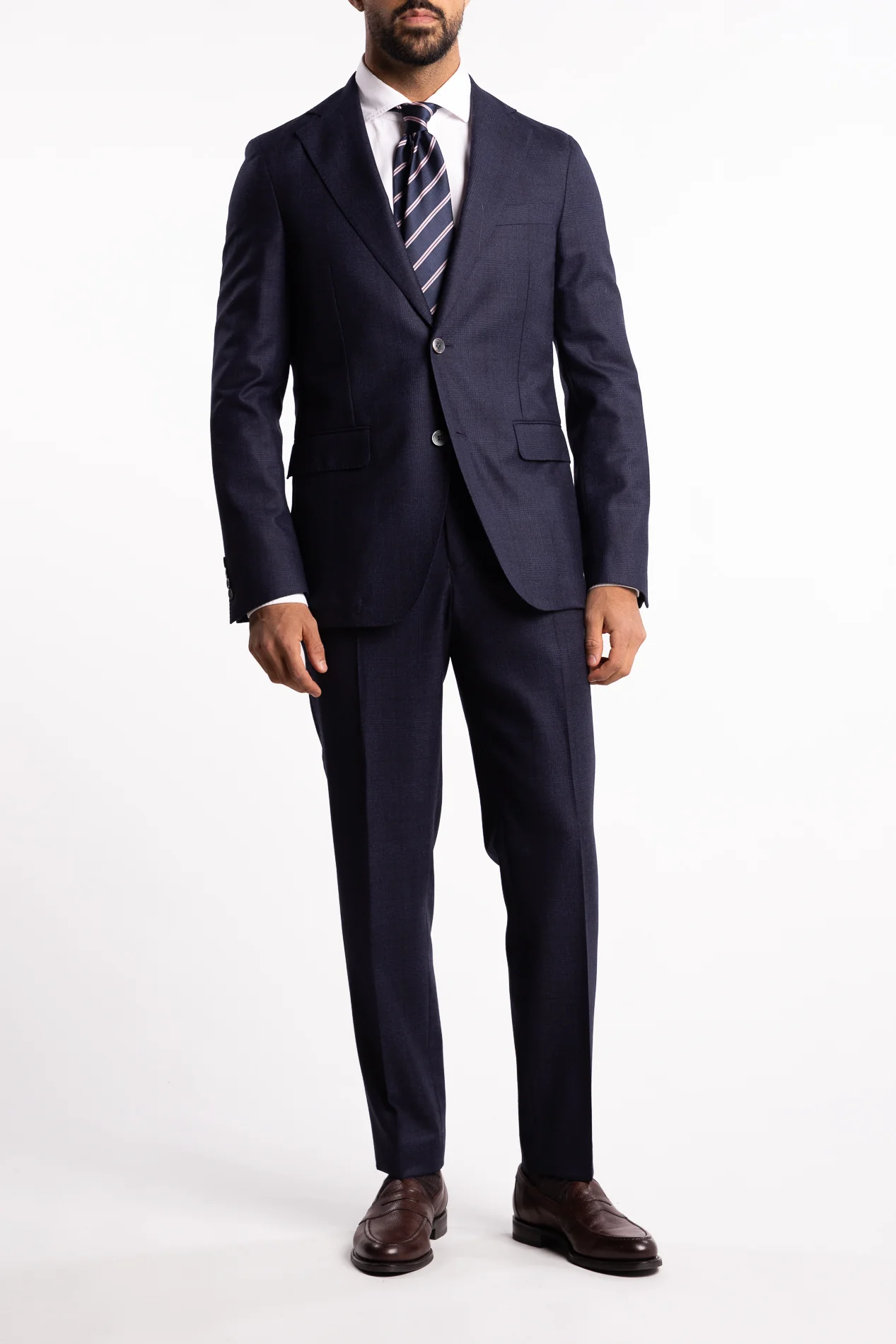 New Sienna Slim Fit Flannel Blazer Navy Check - Image 4