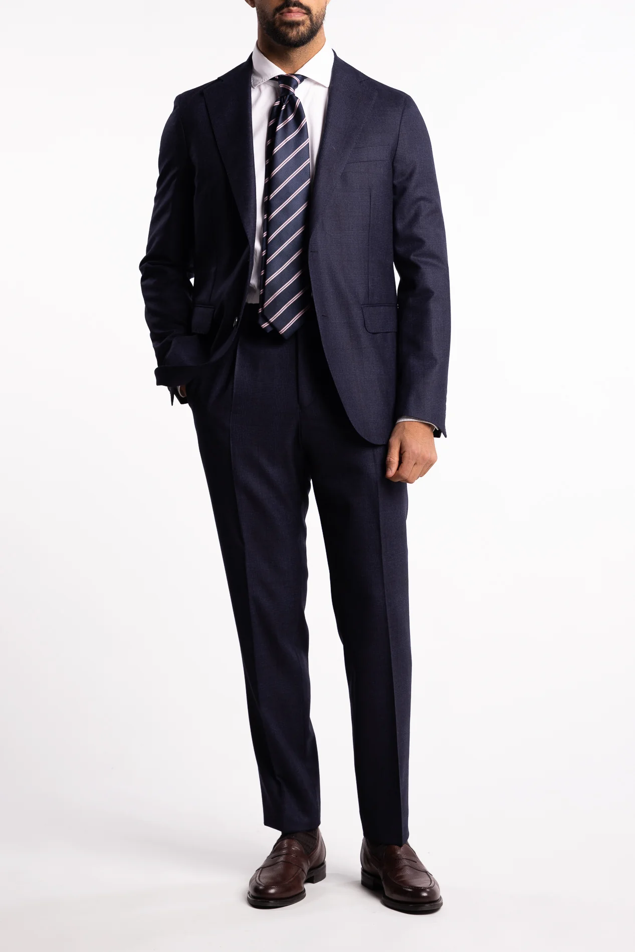 New Sienna Slim Fit Flannel Blazer Navy Check - Image 5