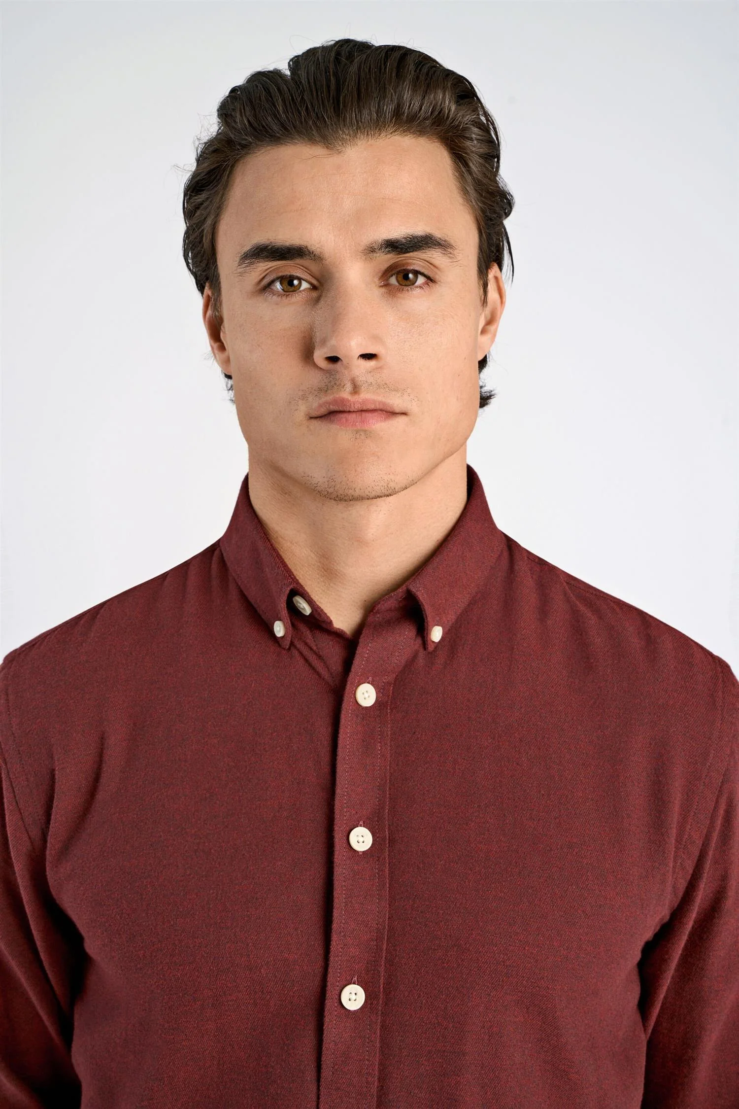 Flannel Shirt Burgundy - Image 5