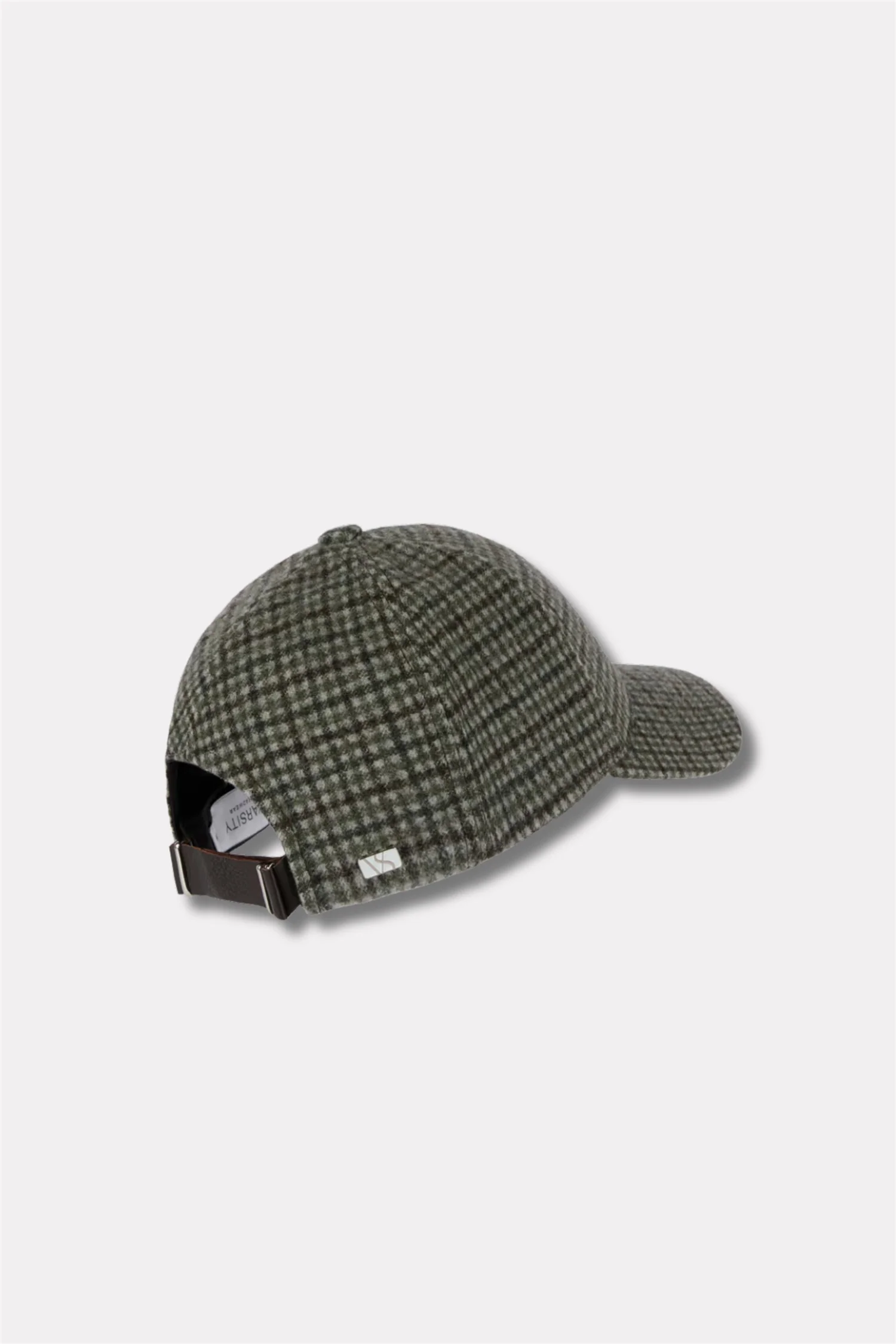 Legacy Structured Mid Profile 6-panel Wool Mohair Checker Olive - Image 3