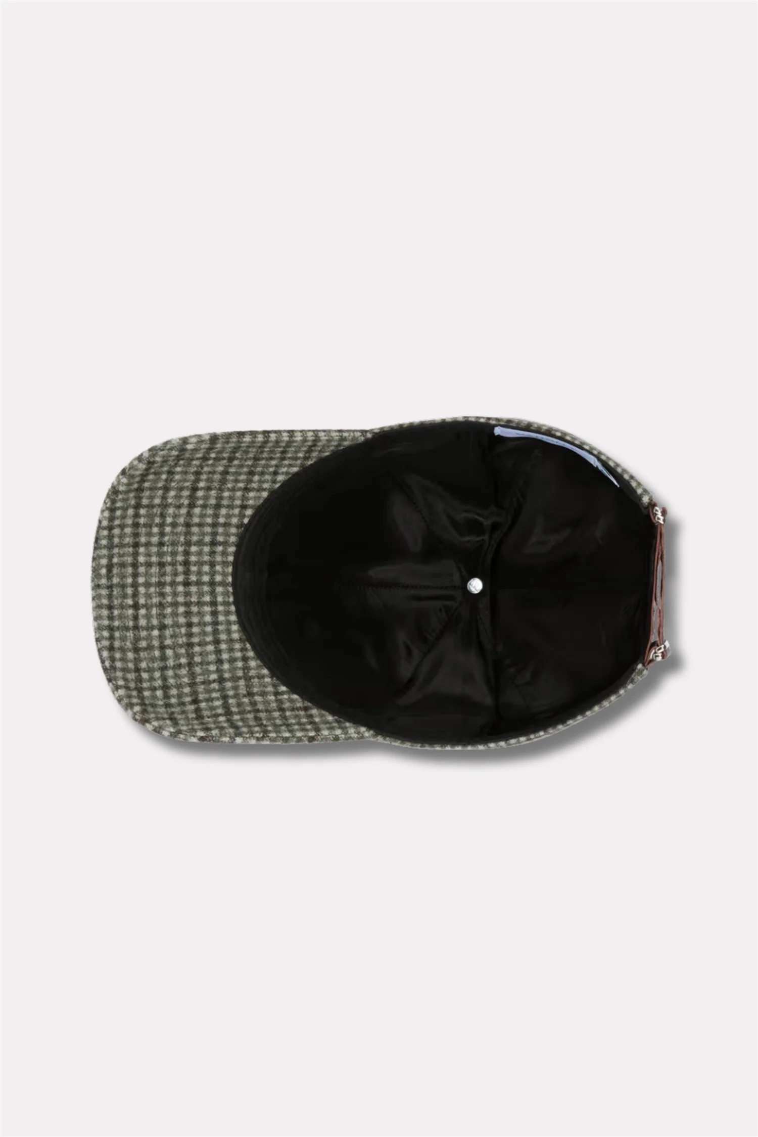 Legacy Structured Mid Profile 6-panel Wool Mohair Checker Olive - Image 4