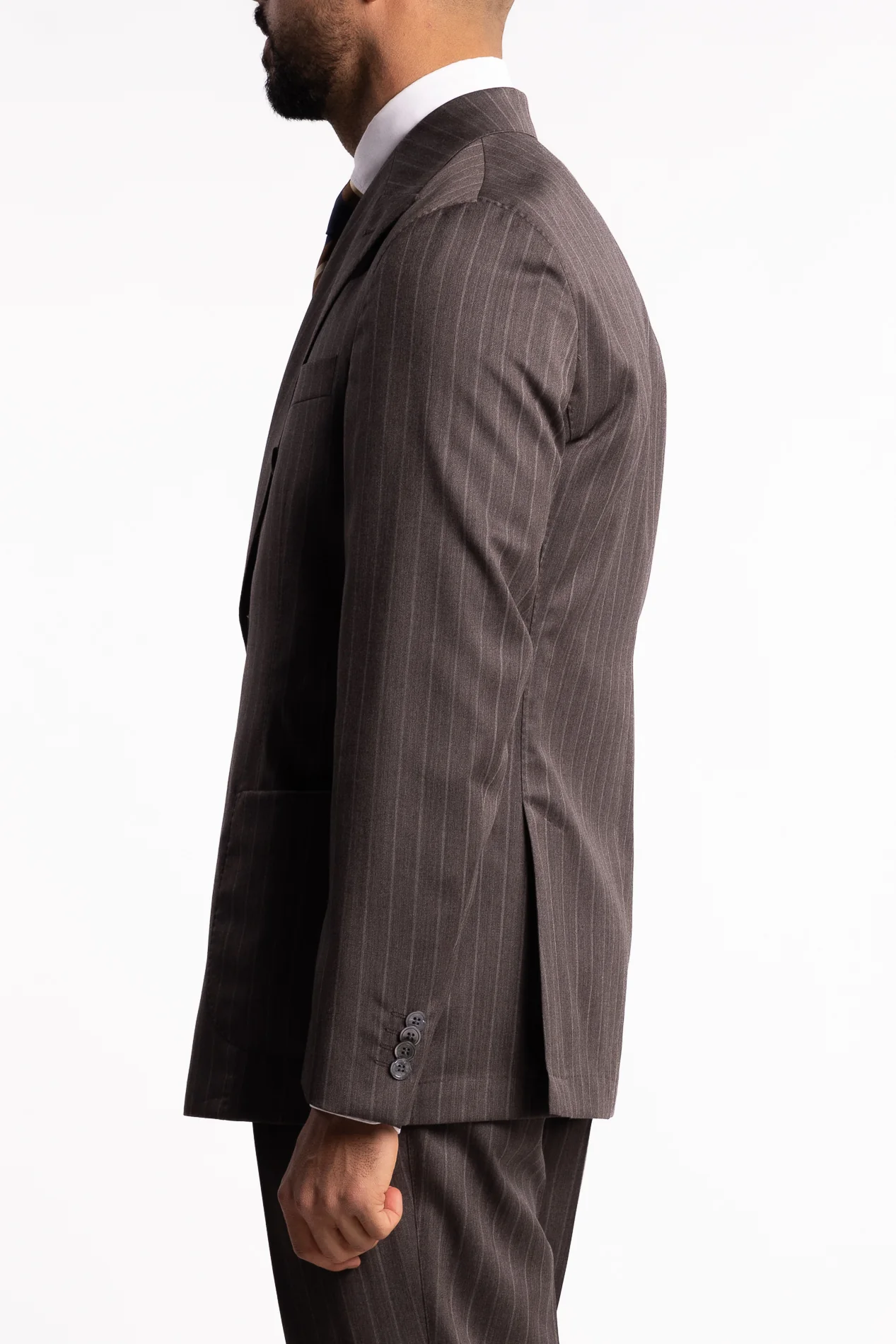 Vicenza DB Blazer Brown Pinstripe - Image 2
