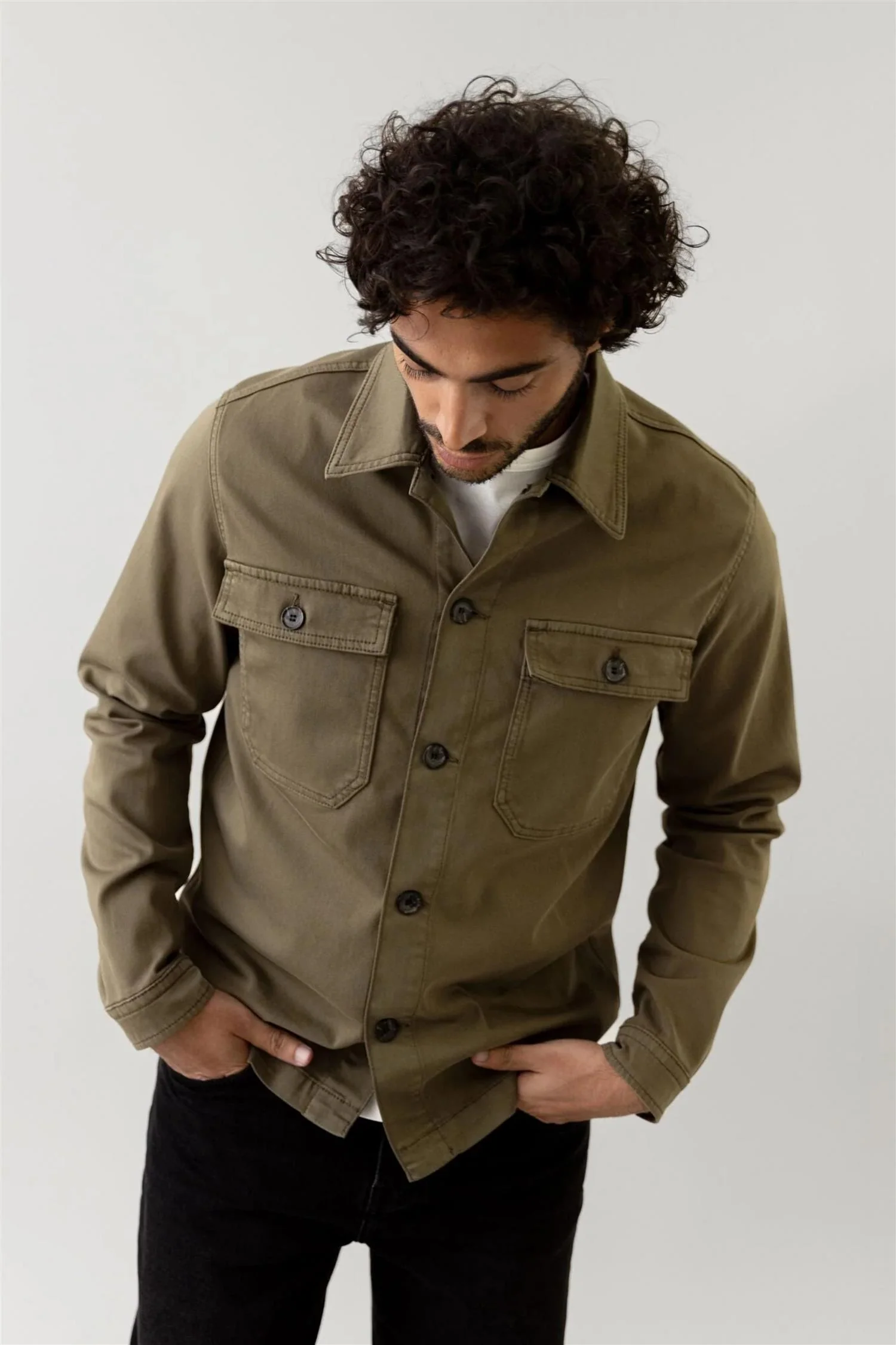 Matteo Soft Overshirt Forest Night - Image 3