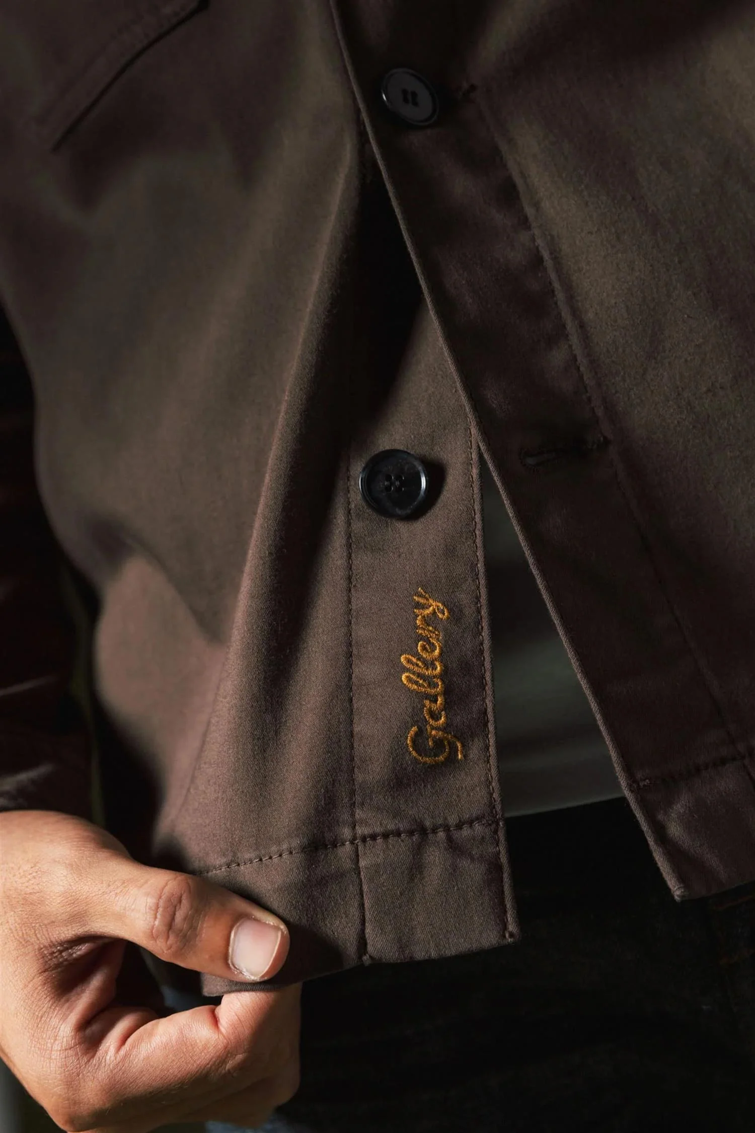 Matteo Soft Overshirt Chocolate Brown - Image 4