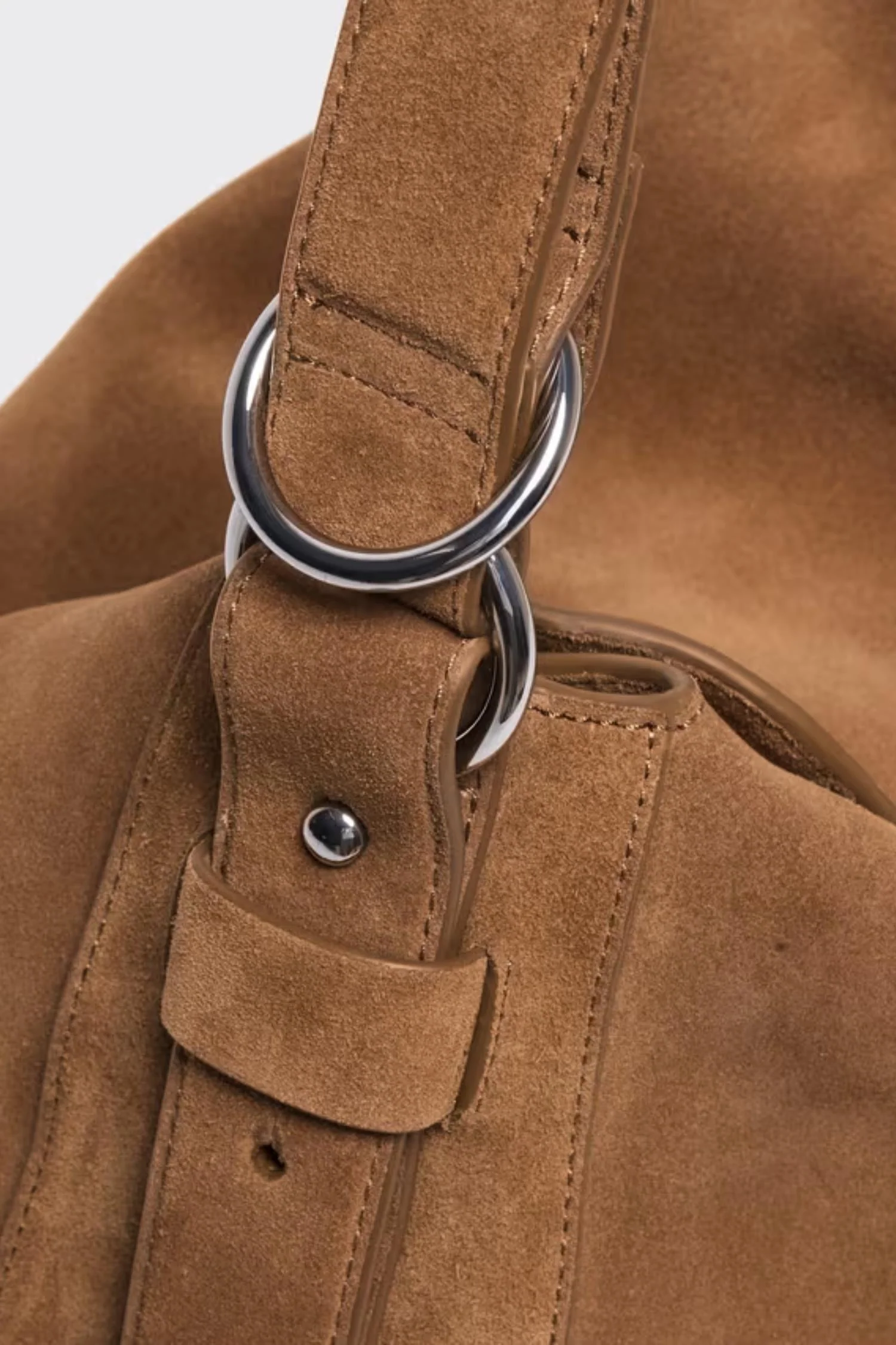 Bud Slouchy Suede Tote - Camel - Image 3