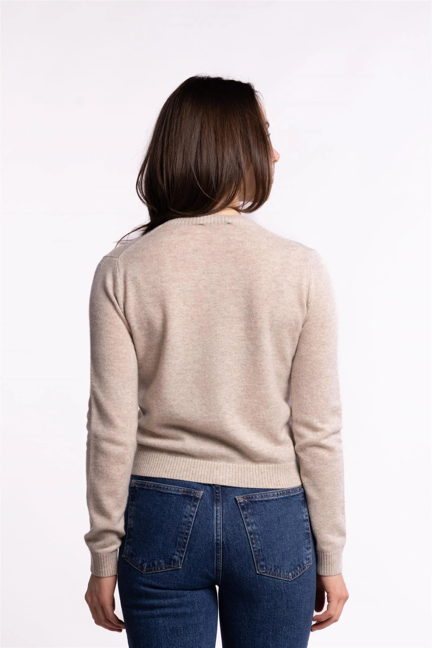 Slim Cashmere Cardigan- Sand - Image 7