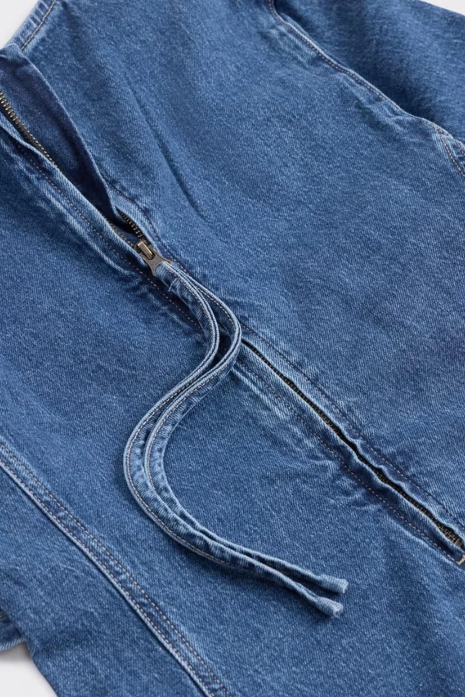 Short Denim Dress - Blue - Image 5