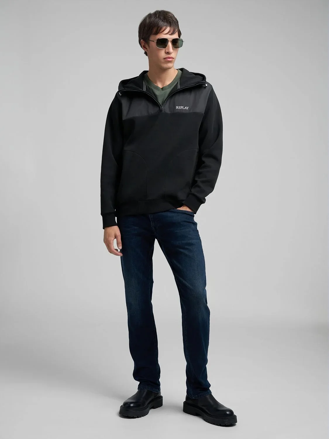 Grover Straight Fit Hyperflex Dark Blue Jeans - Image 5