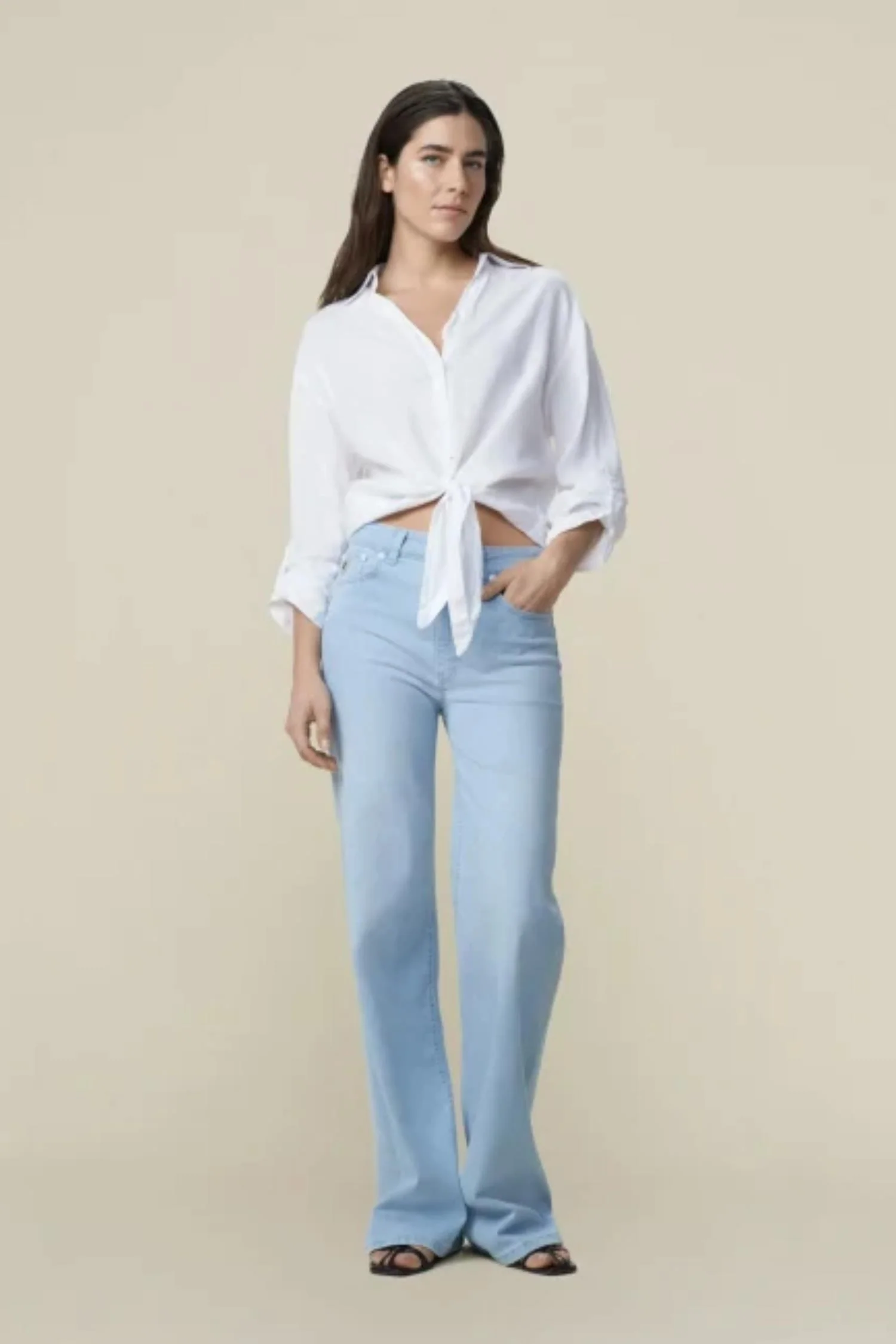 Pia Linen Shirt - White - Image 3