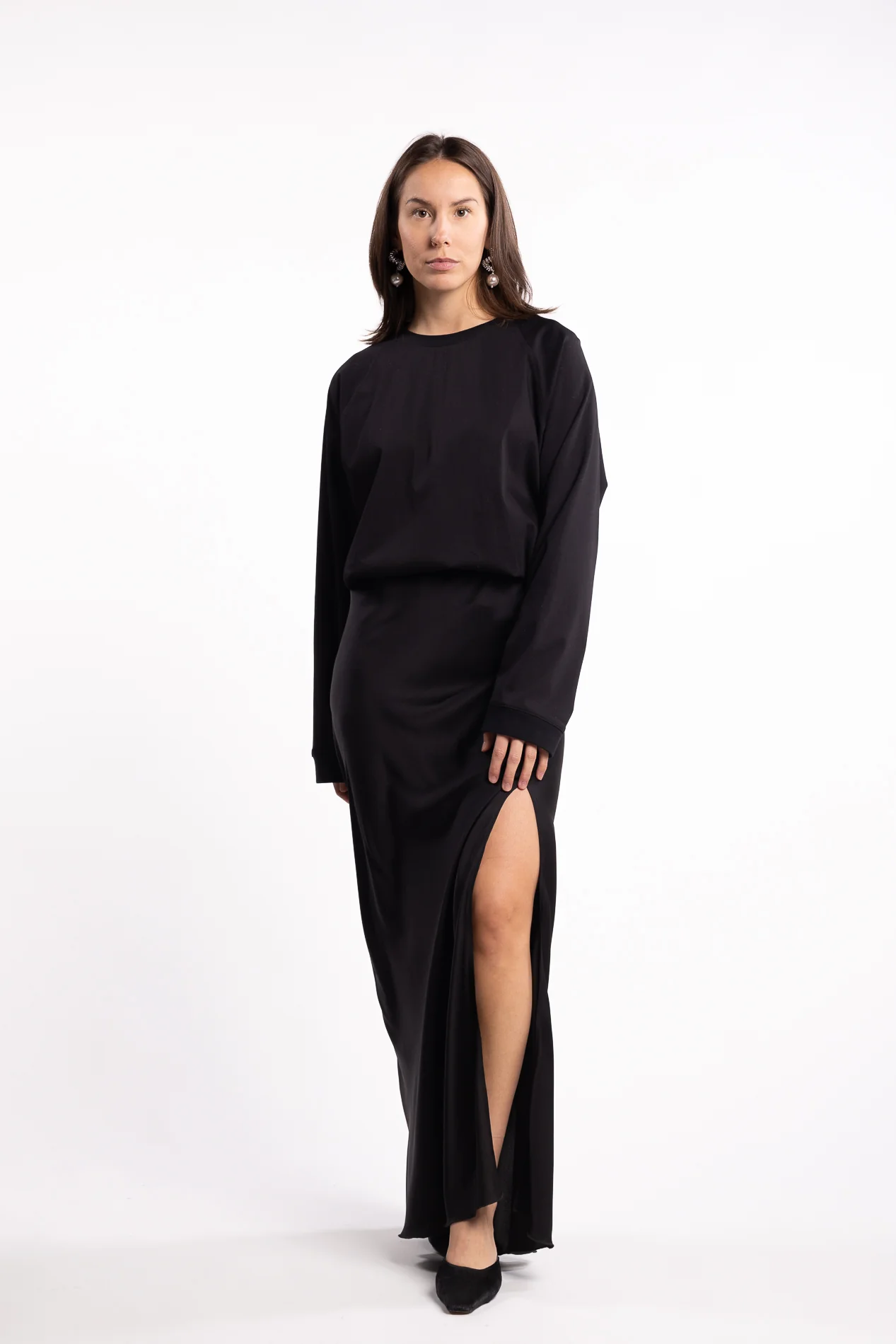 Thelma LS Cotton Tee- Black - Image 4