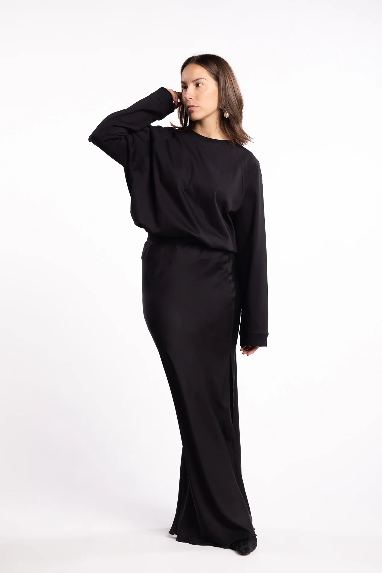 Thelma LS Cotton Tee- Black - Image 5