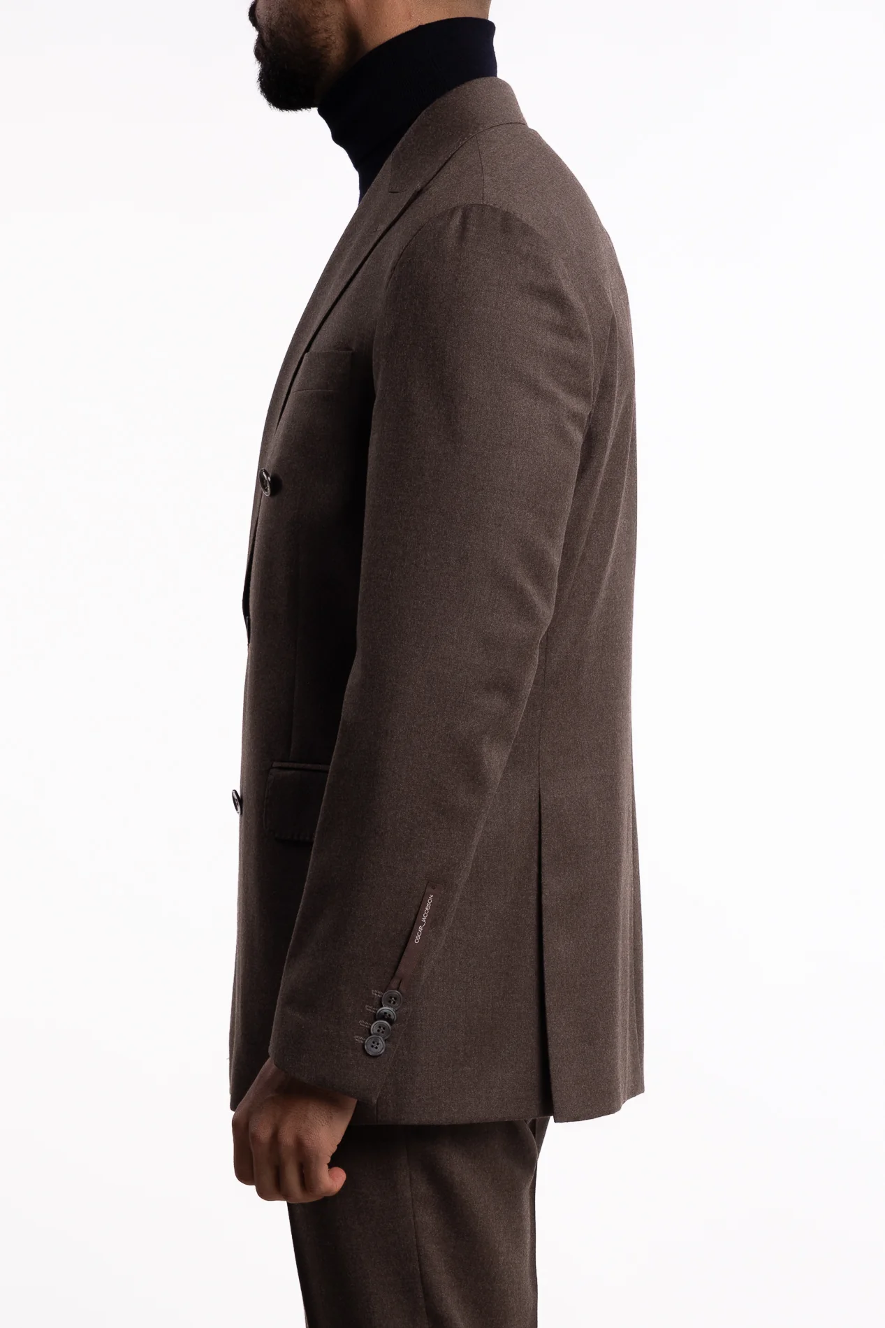 Farris Double Breasted Blazer Beige Melange - Image 2