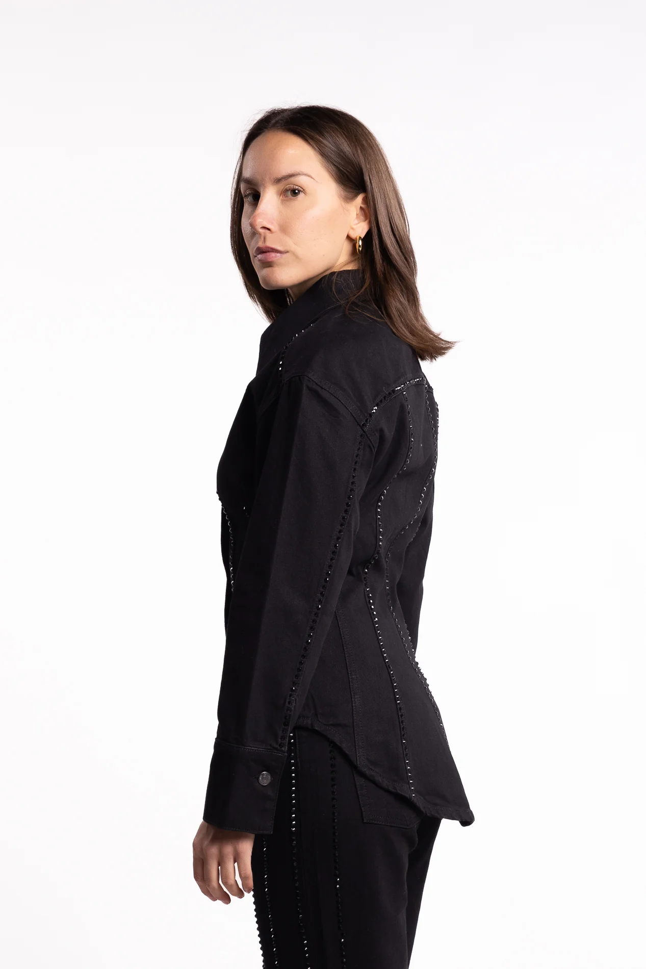 Eloise Embellished Shirt - Black - Image 2