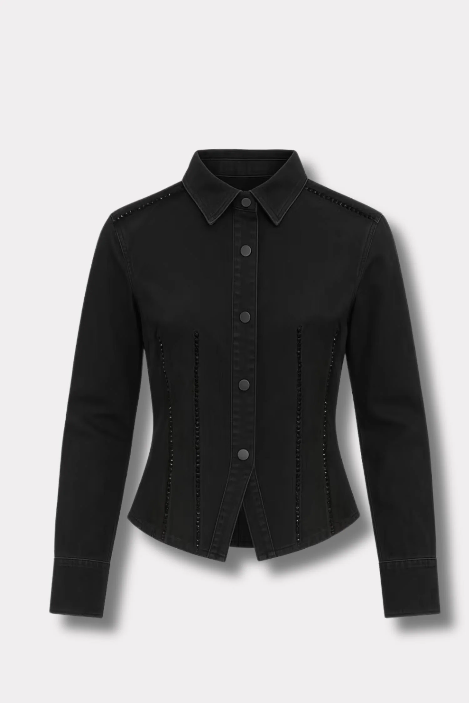Eloise Embellished Shirt - Black - Image 7