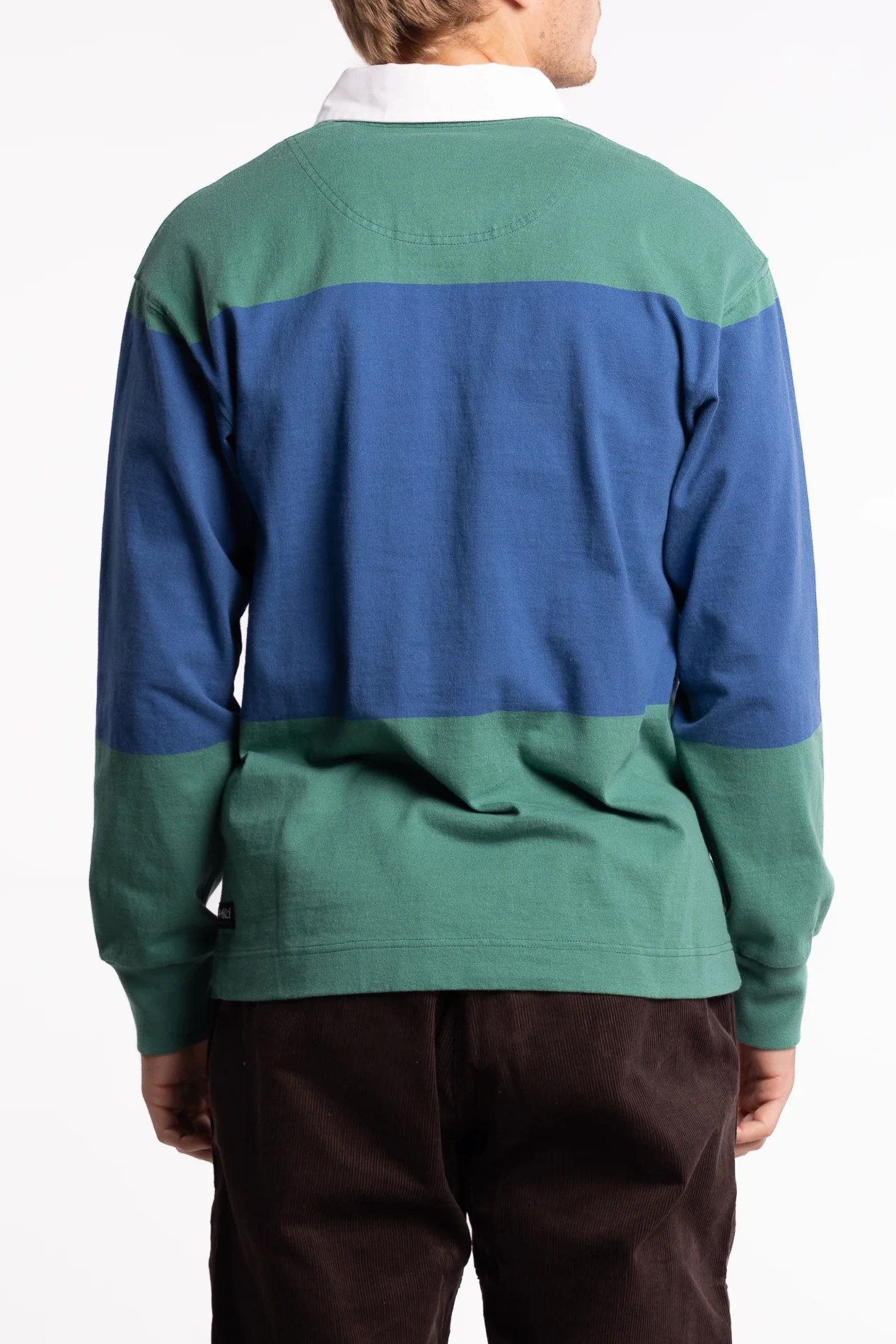 Langdon Rugby Shirt Cerulean / Emerald - Image 3