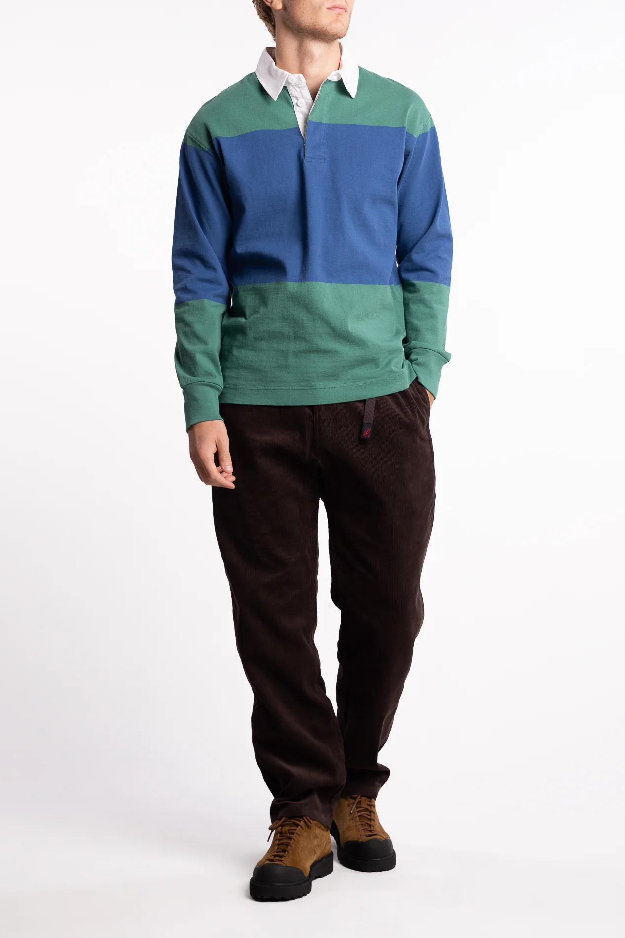 Langdon Rugby Shirt Cerulean / Emerald - Image 5