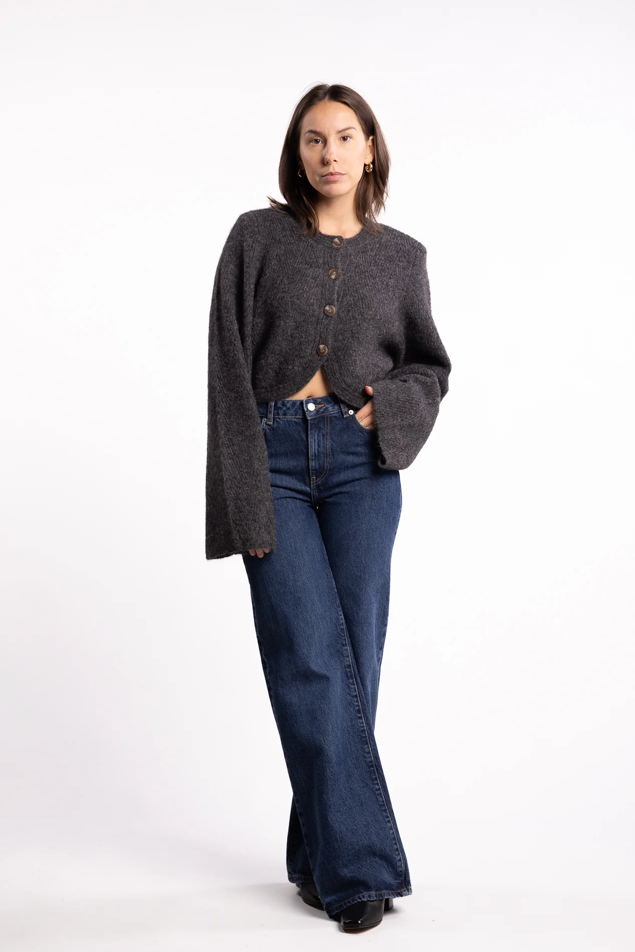 Cessole Cardigan- Dark Grey - Image 4